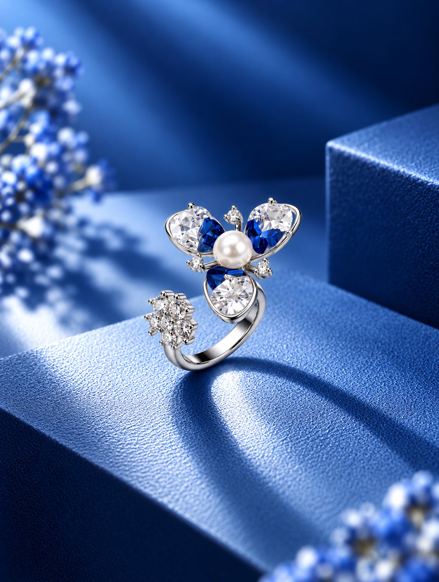 Celestial Blossom Open Adjustable Ring