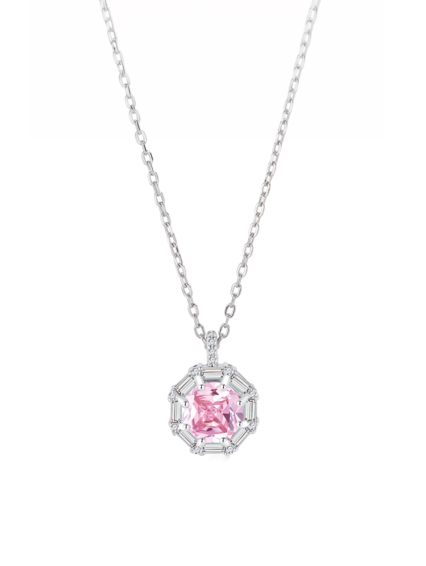 PINK RADIANCE OCTAGON CHARM CHAIN