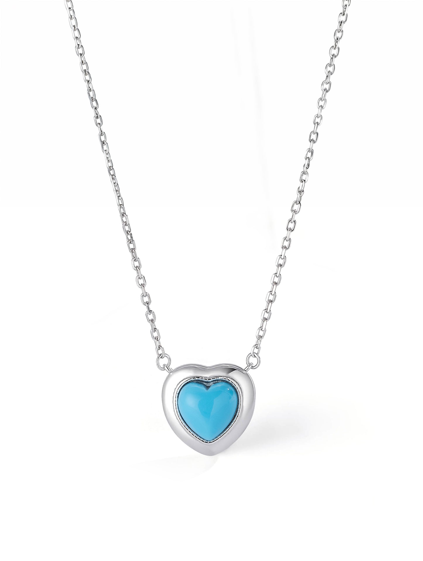 BLUE WHISPER HEART CHARM CHAIN