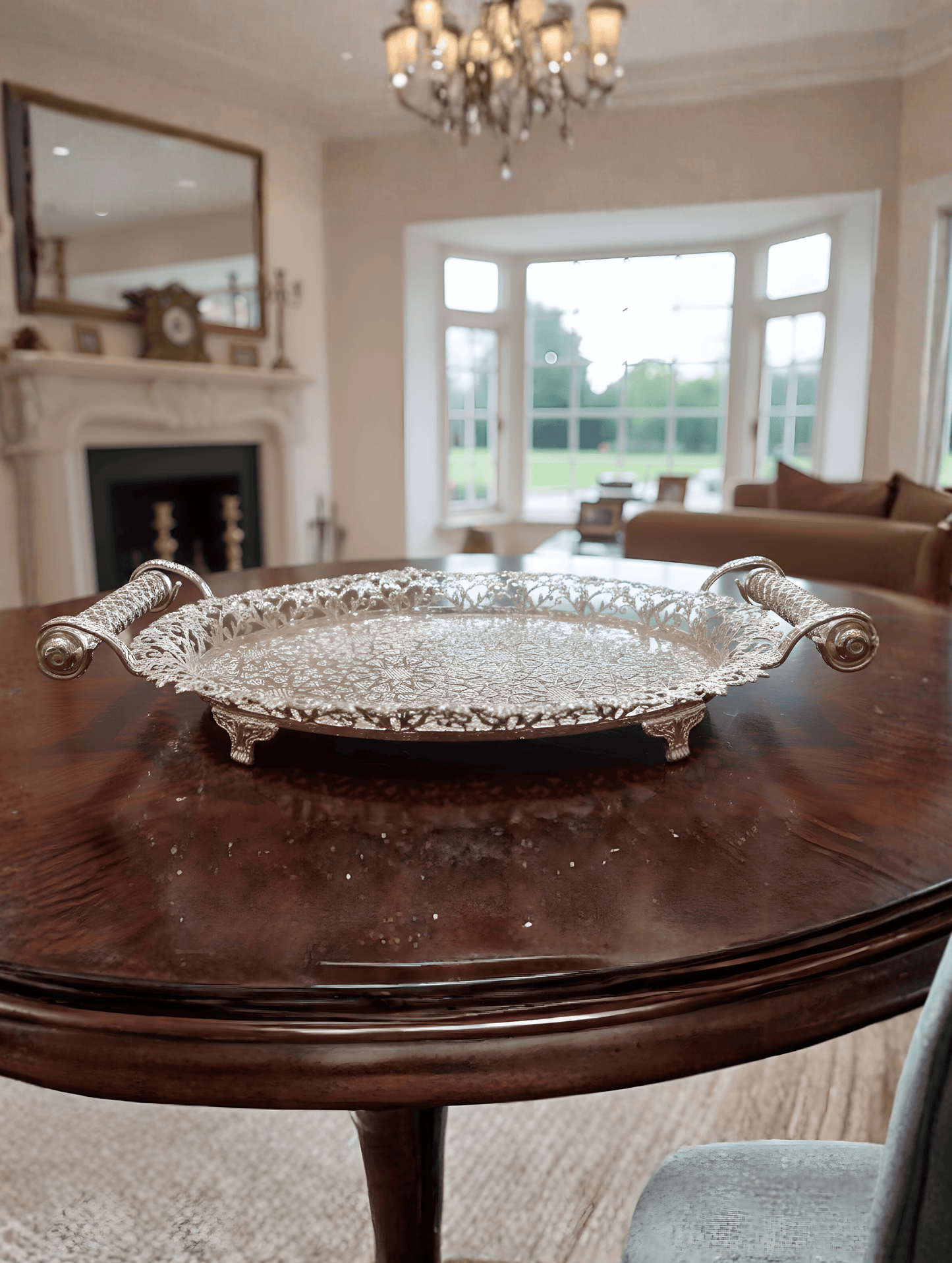 Imperial Lacework Silver Coated Tray