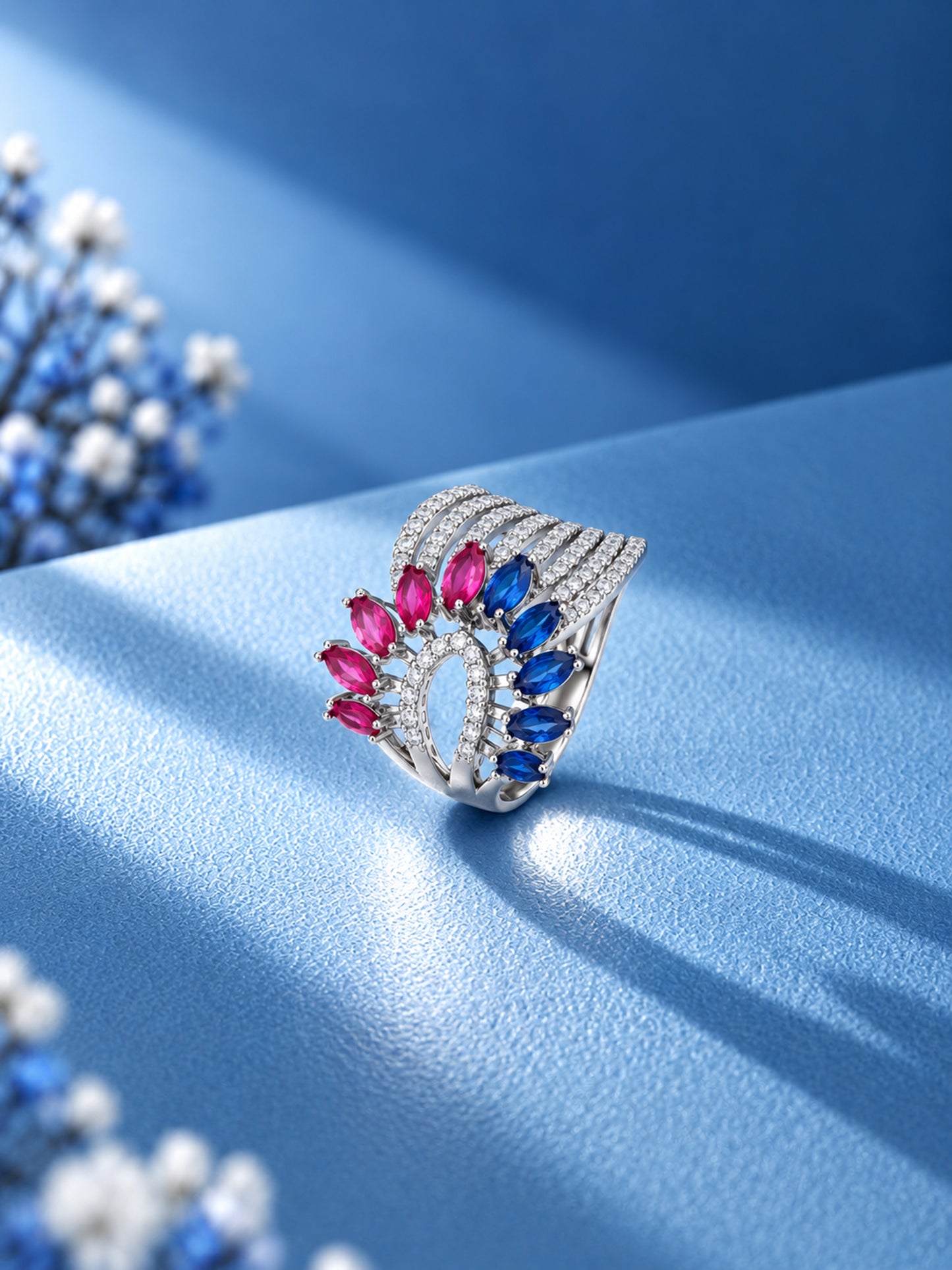 Peacock Bloom Ring