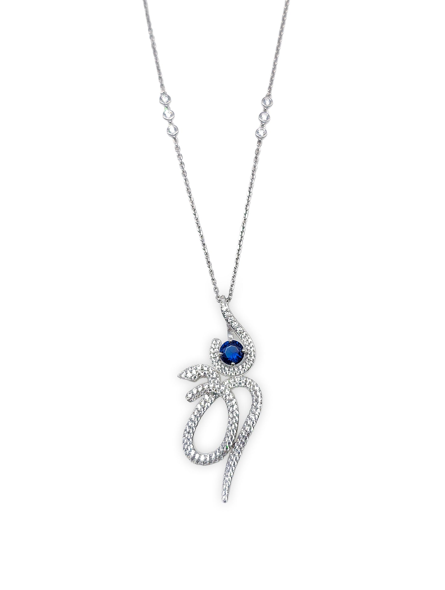 PREMIUM BLUE OM SERENITY PENDANT