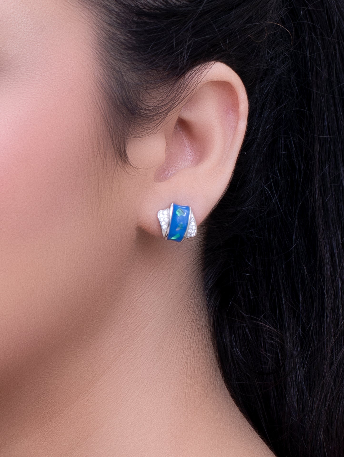 Ella Blue American Diamond Drop Earrings – Joyero Nes