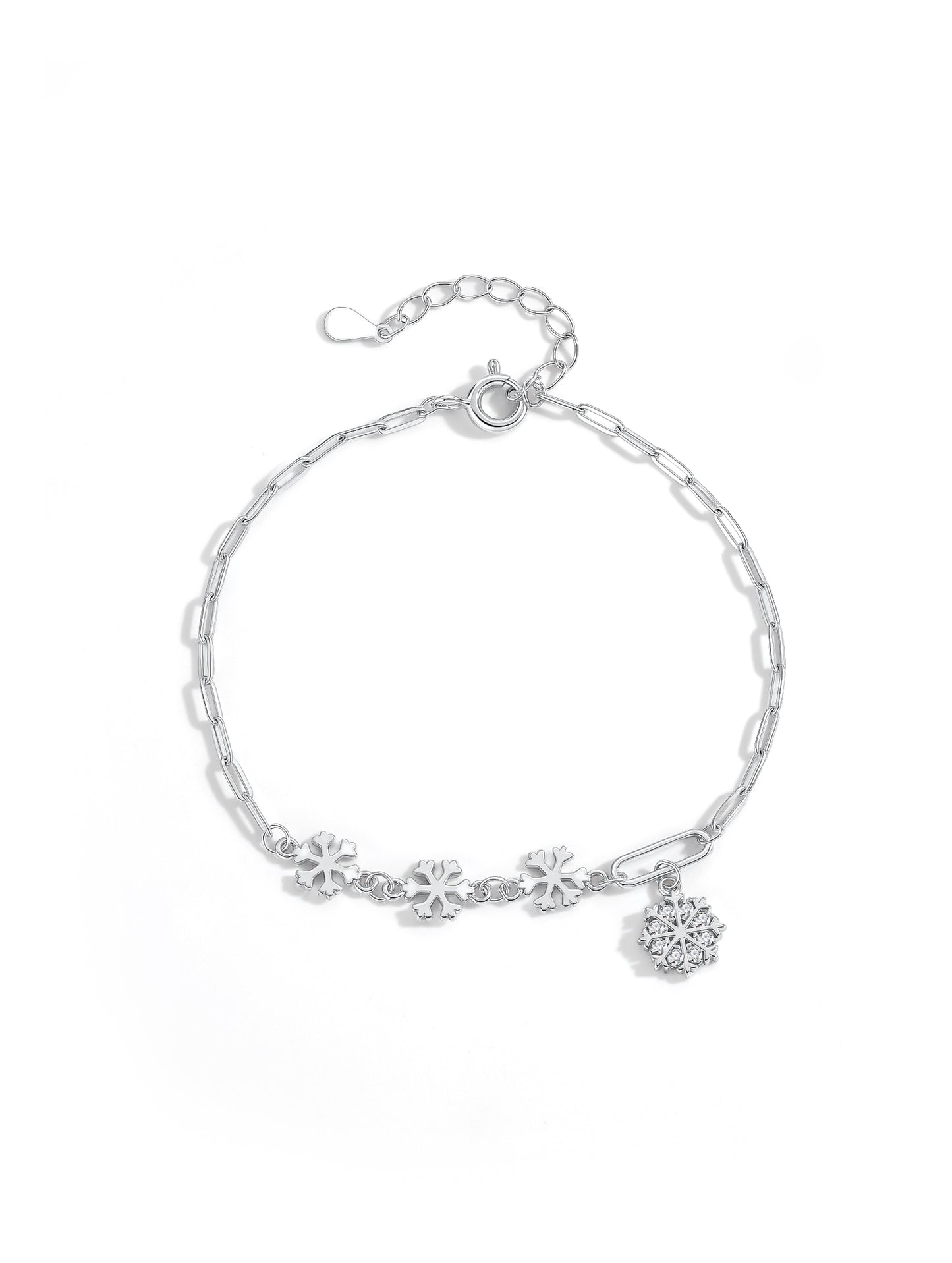 FROSTED SNOWFLAKE CHARM BRACELET