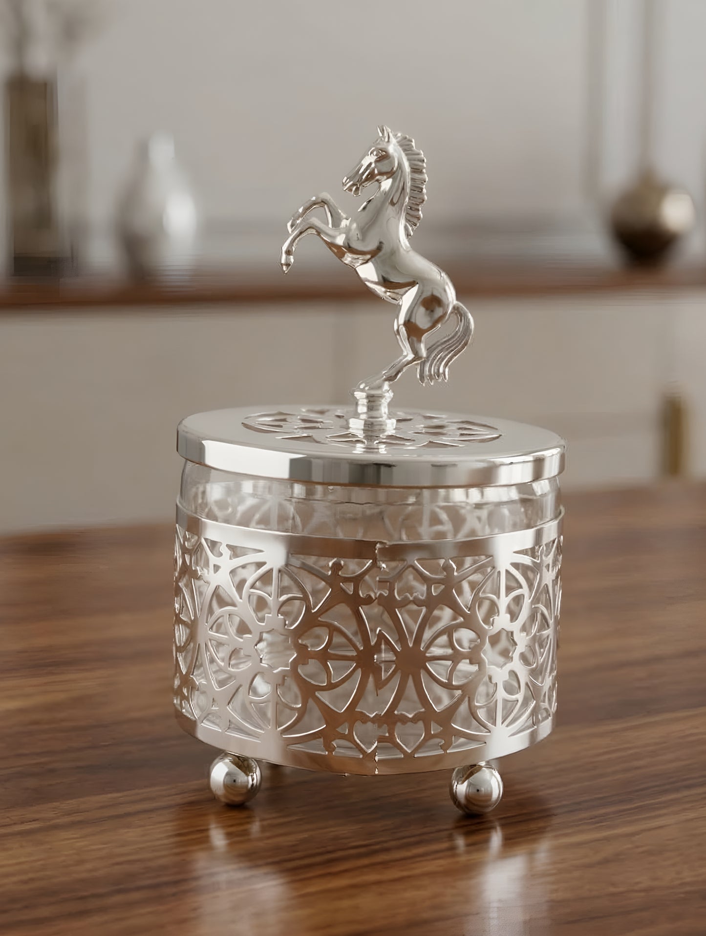 Majestic Stallion Silver Treasure Box