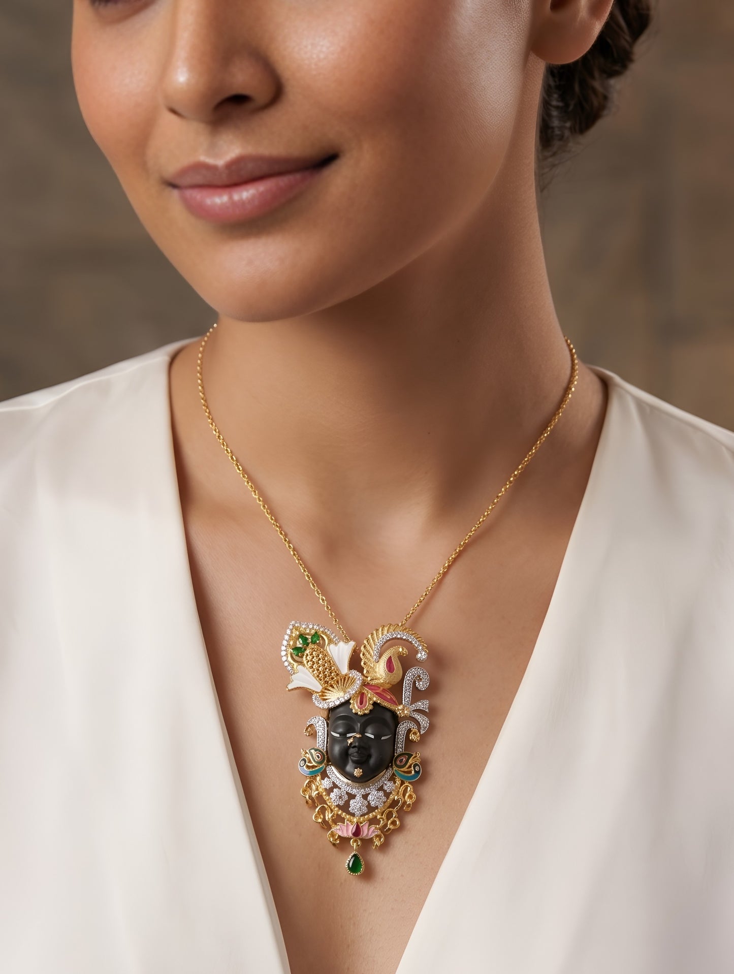 The Pushtimarg Divine Pendant Brooch