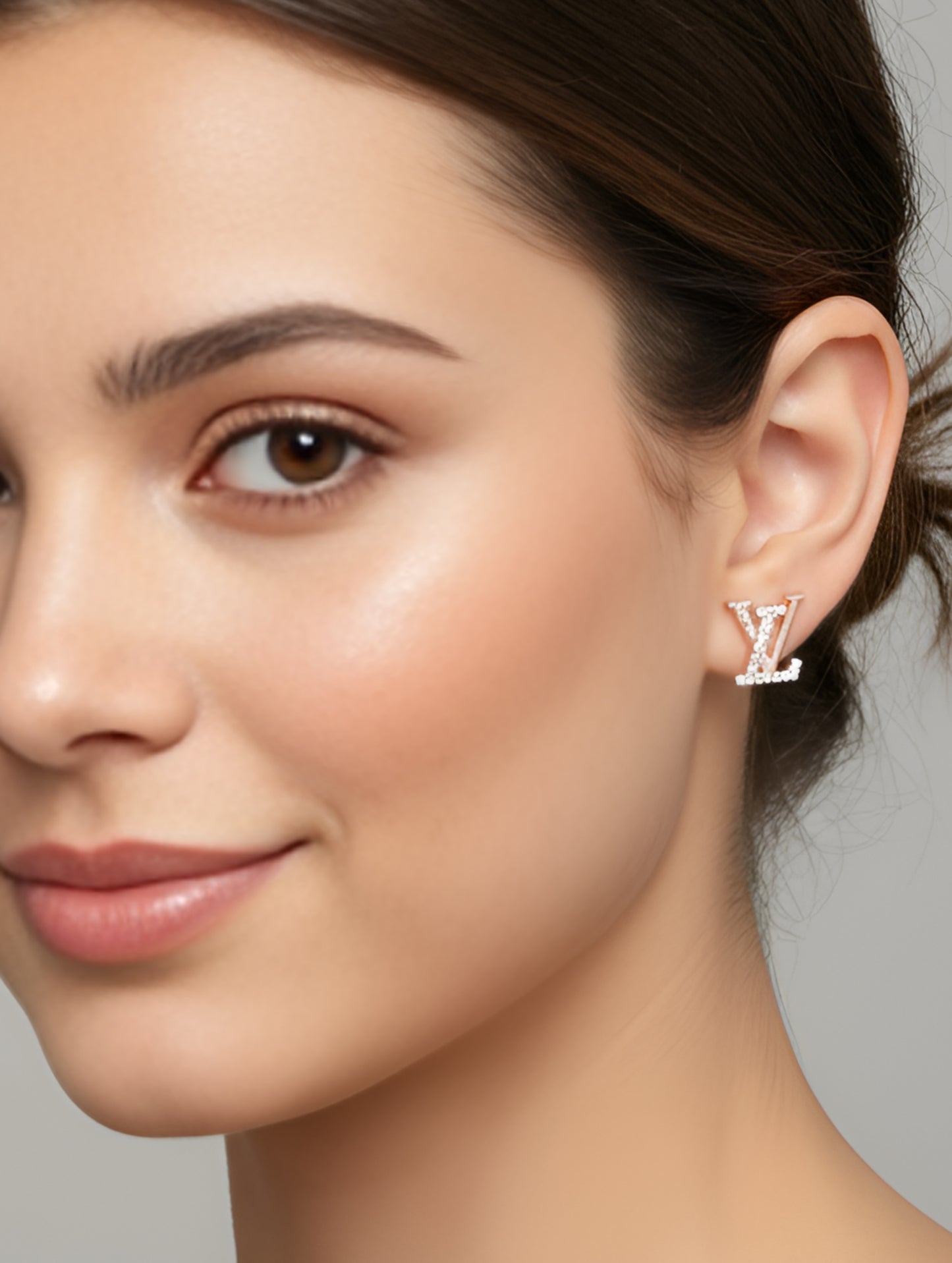 Premium Monogram Spark Stud Earring