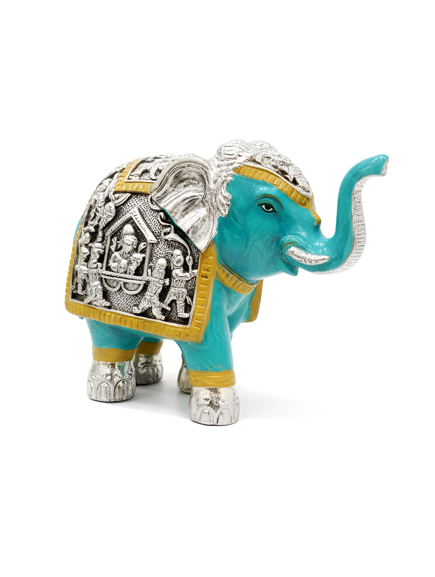 Silver Coated Elephant Figurine