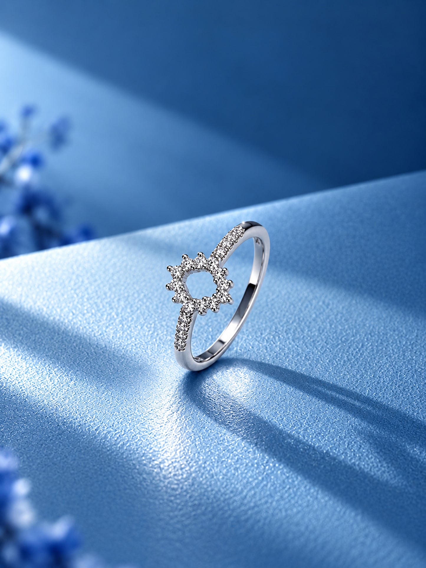 Premium Floral Halo Ring
