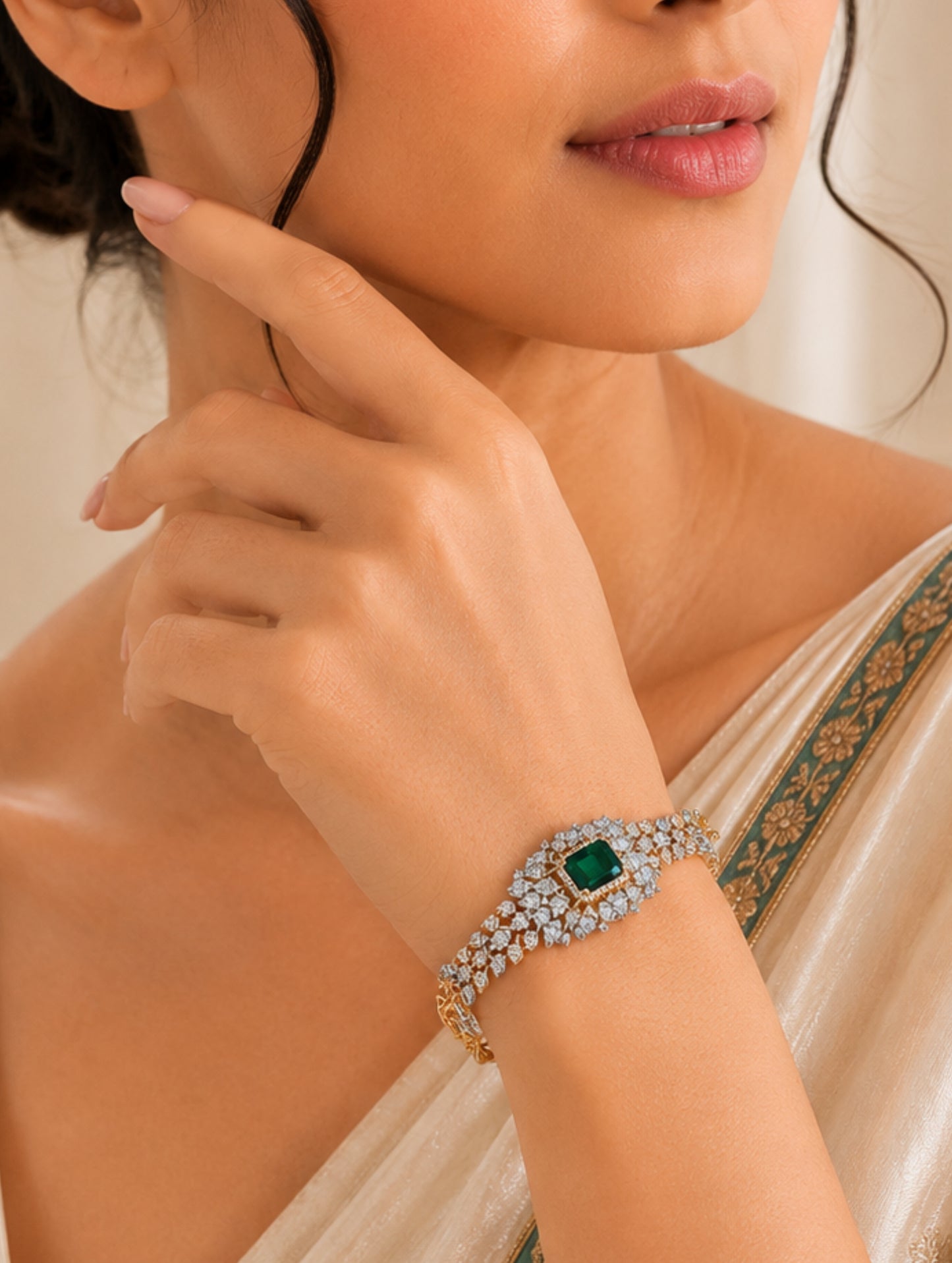Premium Emerald Royale Cascade Bracelet