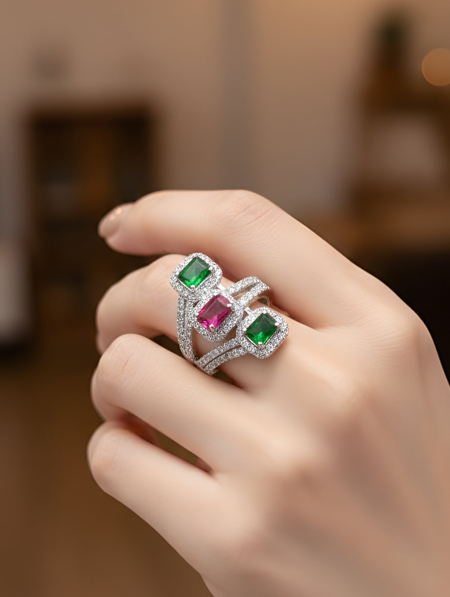 Premium  Promise Trio Ring