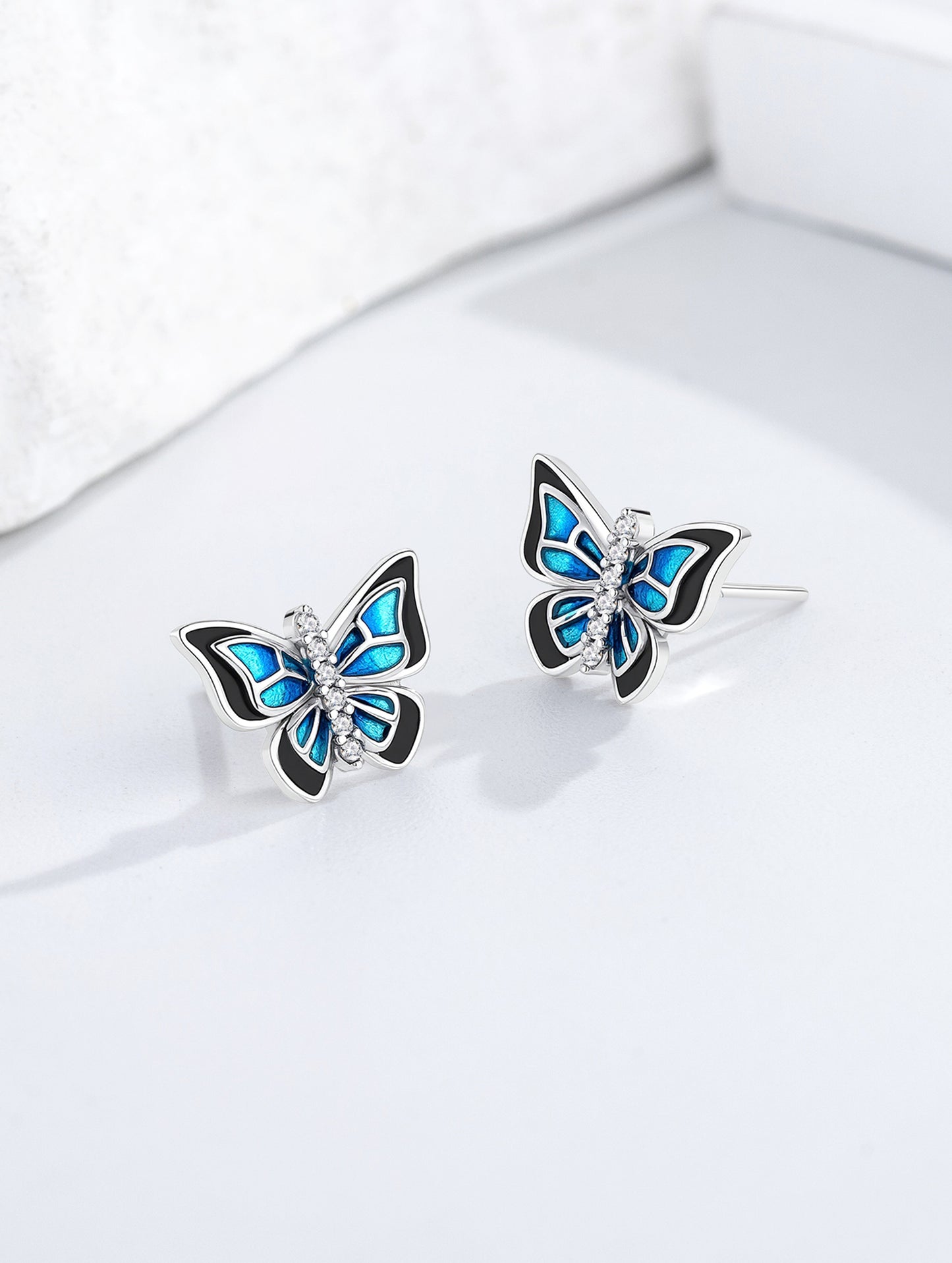 BLUE BUTTERFLY GRACE EARRINGS