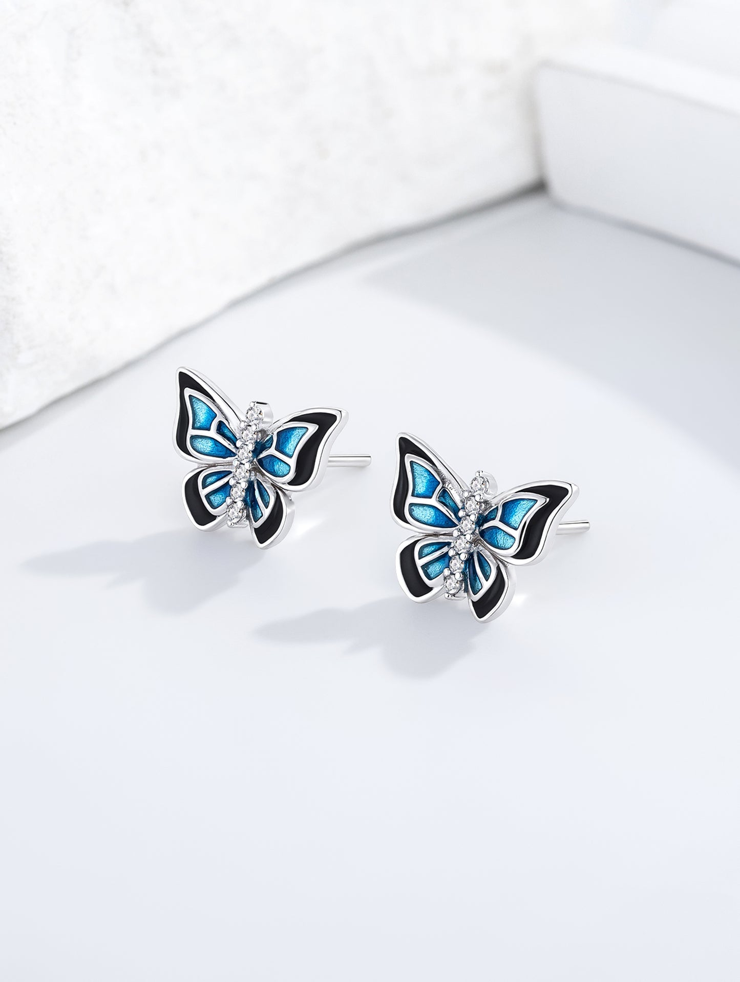 BLUE BUTTERFLY GRACE EARRINGS