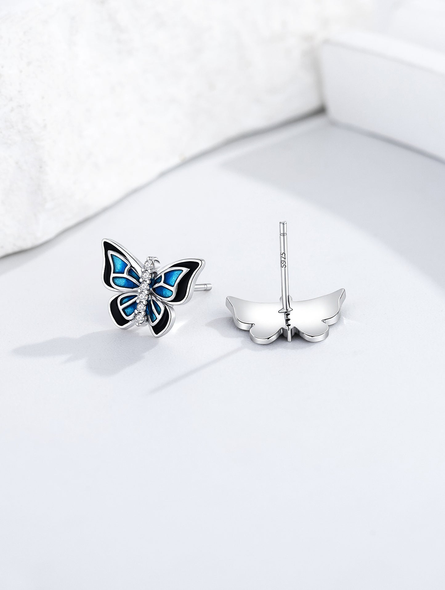 BLUE BUTTERFLY GRACE EARRINGS