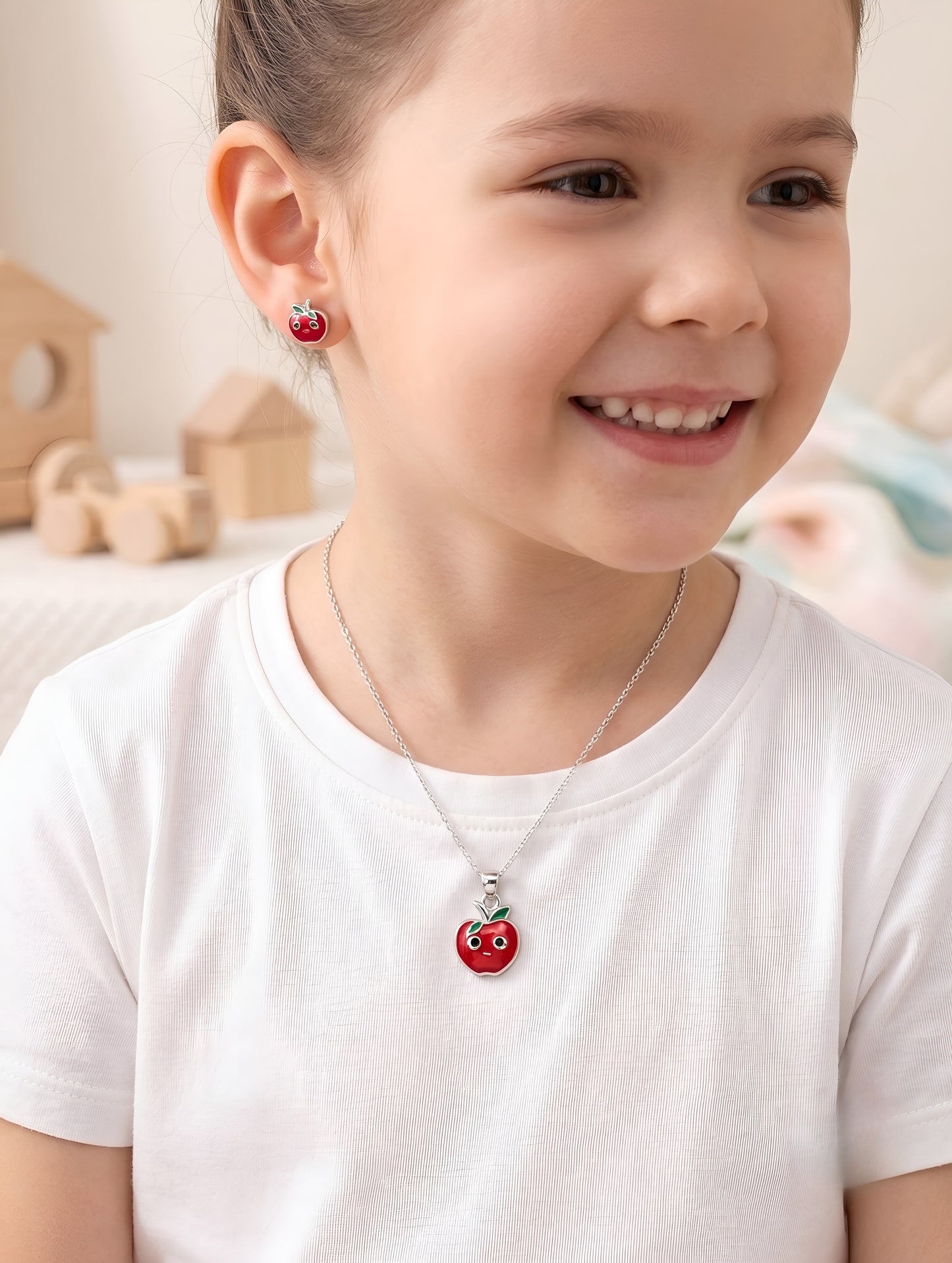 Cheery Apple Kids Pendant Set