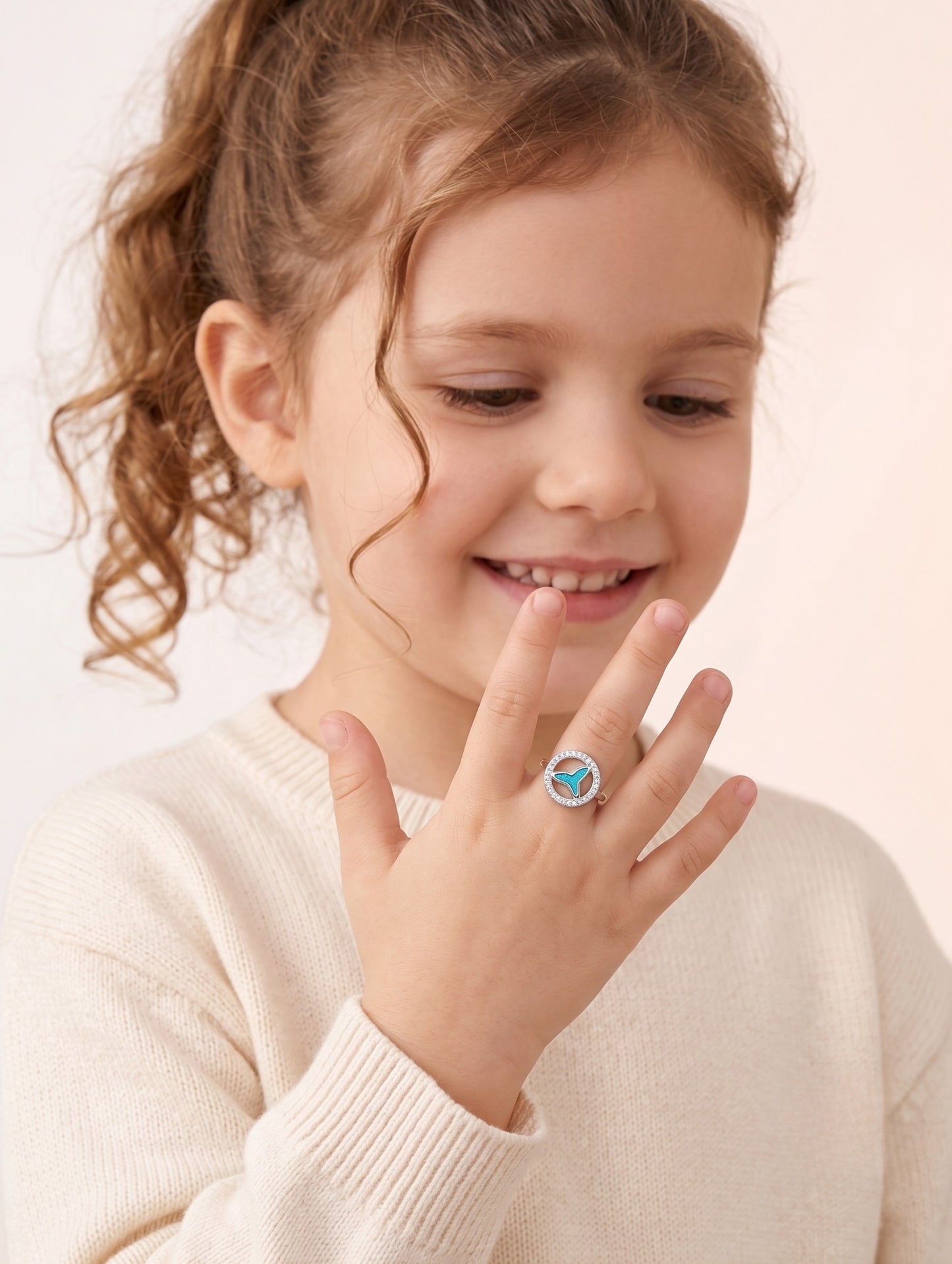 Ocean Whisper Tail Kids Ring