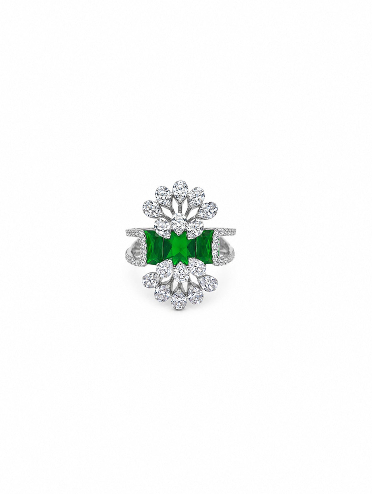 Emerald Blossom Royale Ring