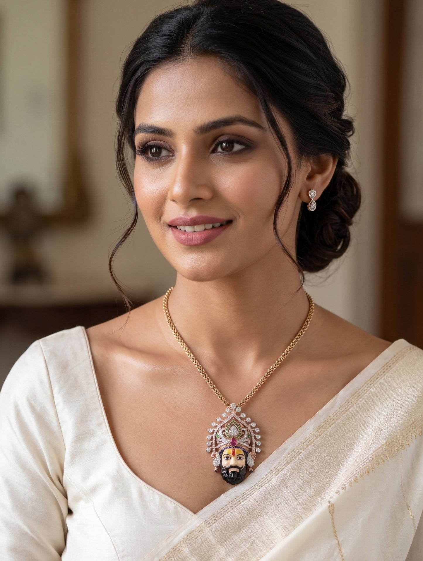 The Khatushyam Heritage Pendant Brooch
