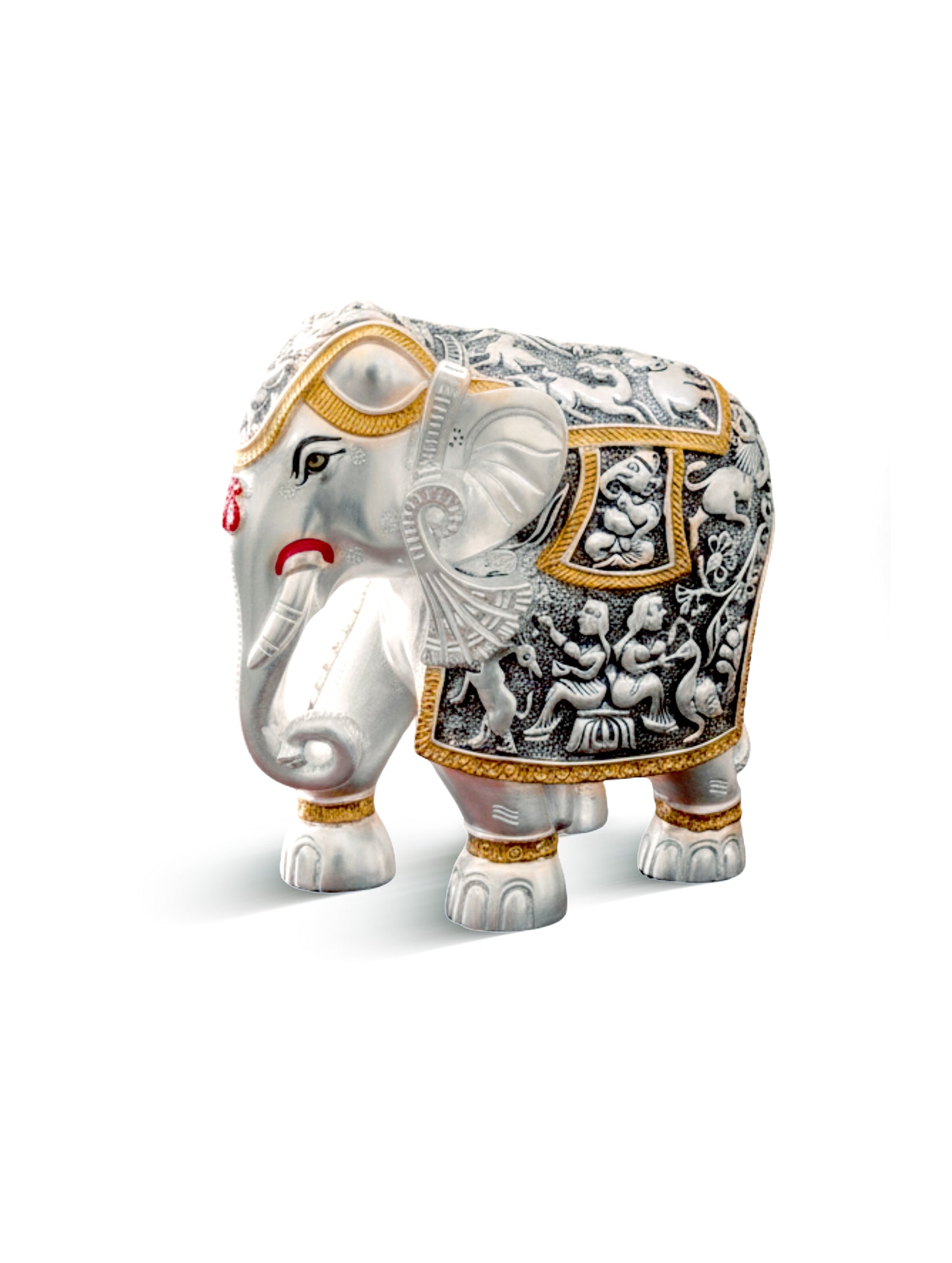 Regal Silver Coated Maharaja Elephant