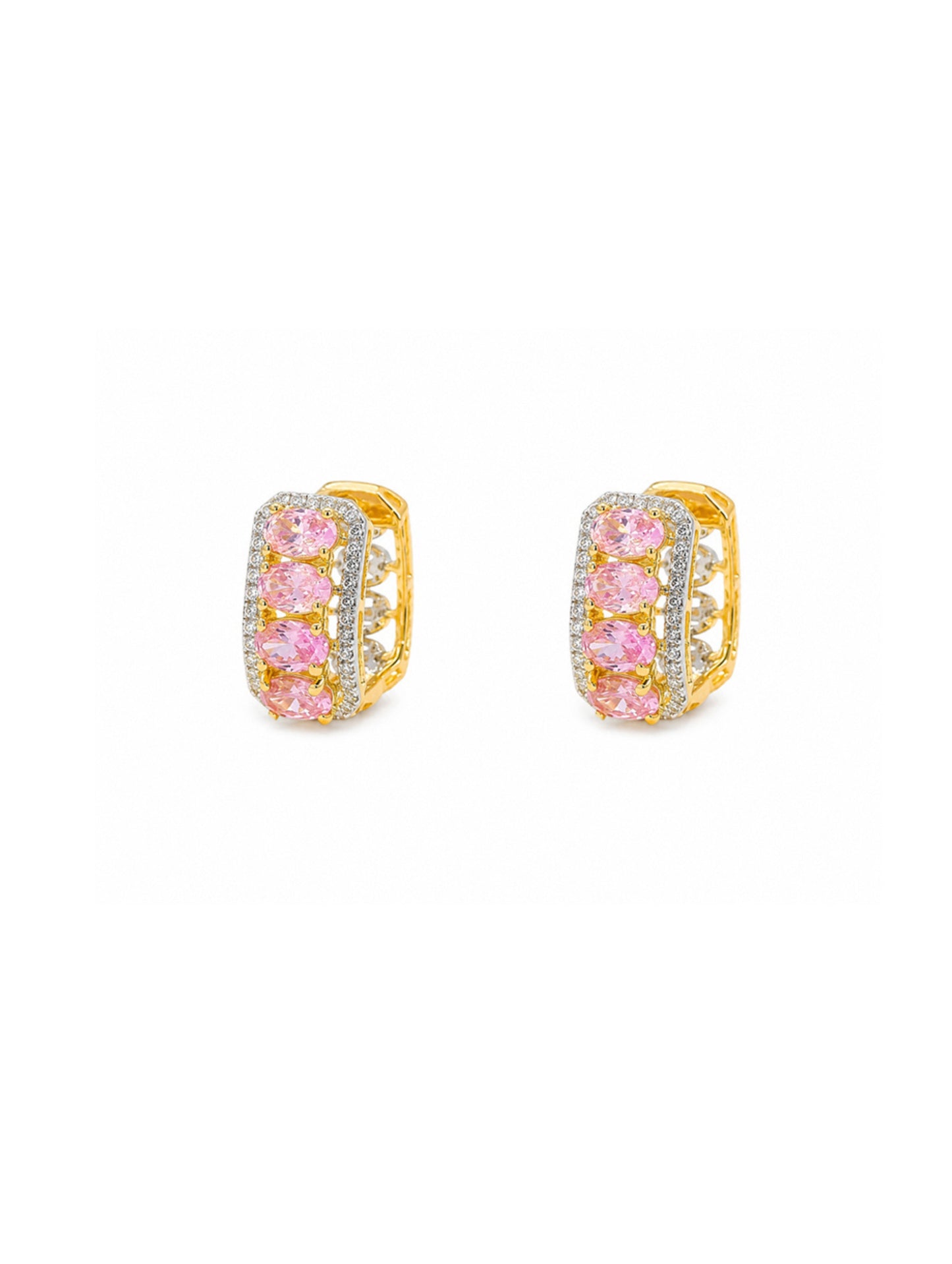 Blush Radiance Hoop Earrings