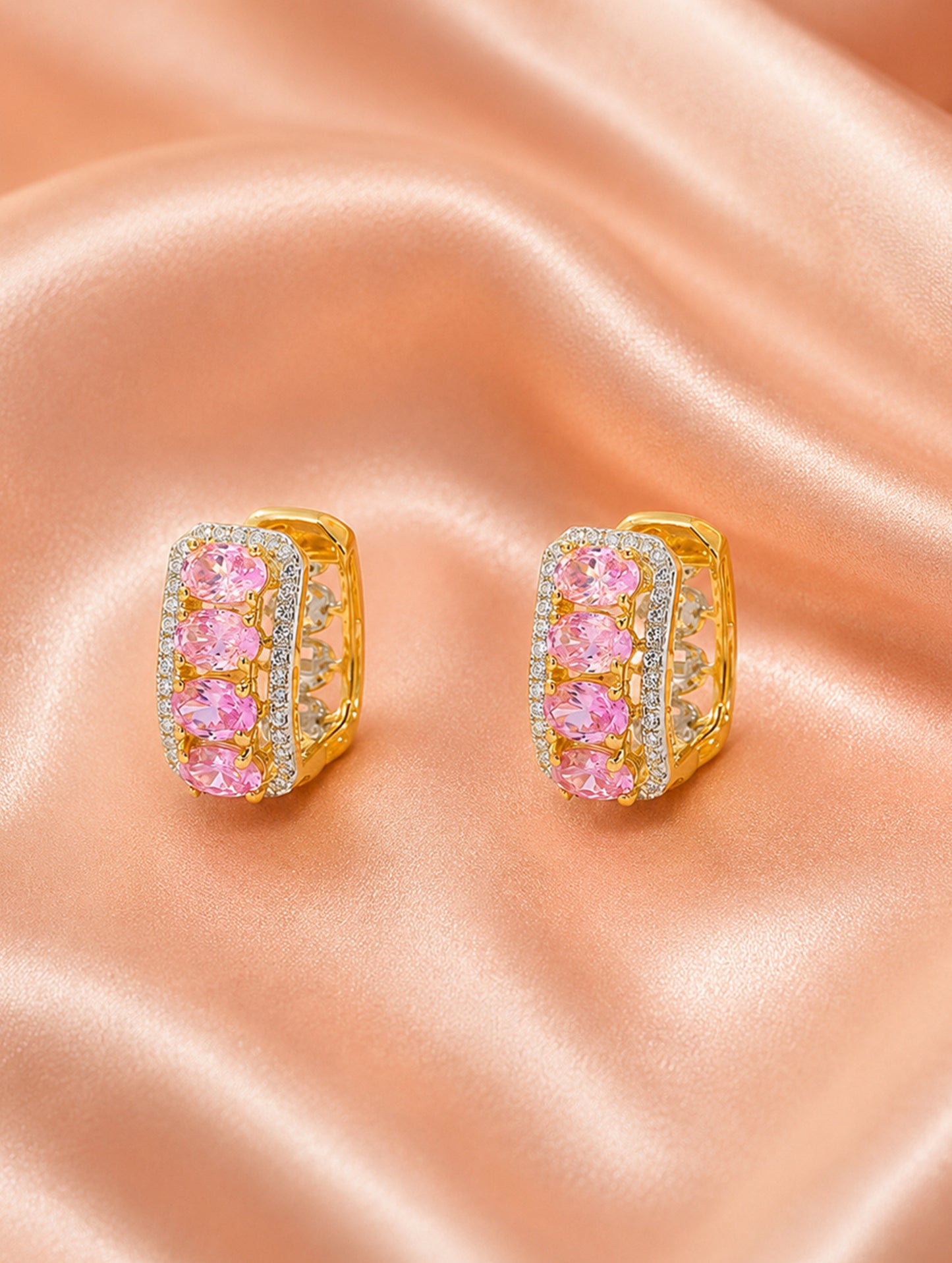Blush Radiance Hoop Earrings