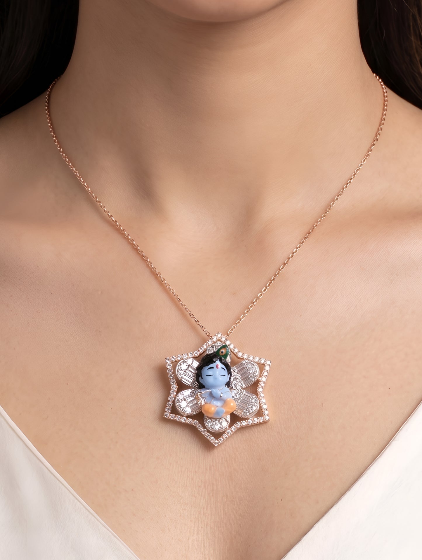 The Baal Krishna Bloom Pendant Brooch