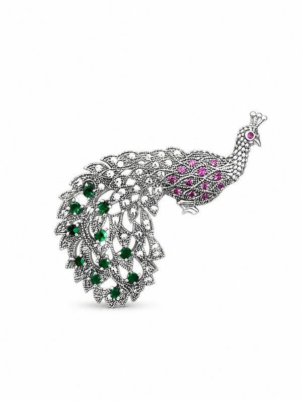 MAJESTIC PEACOCK BROOCH