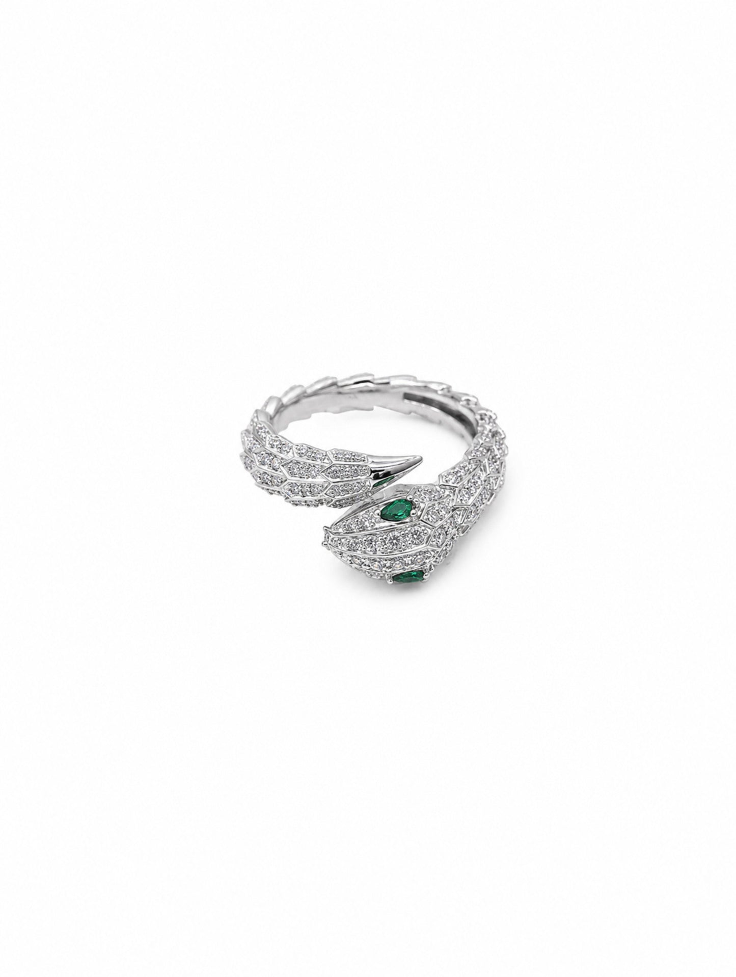 Emerald Serpent Embrace Ring