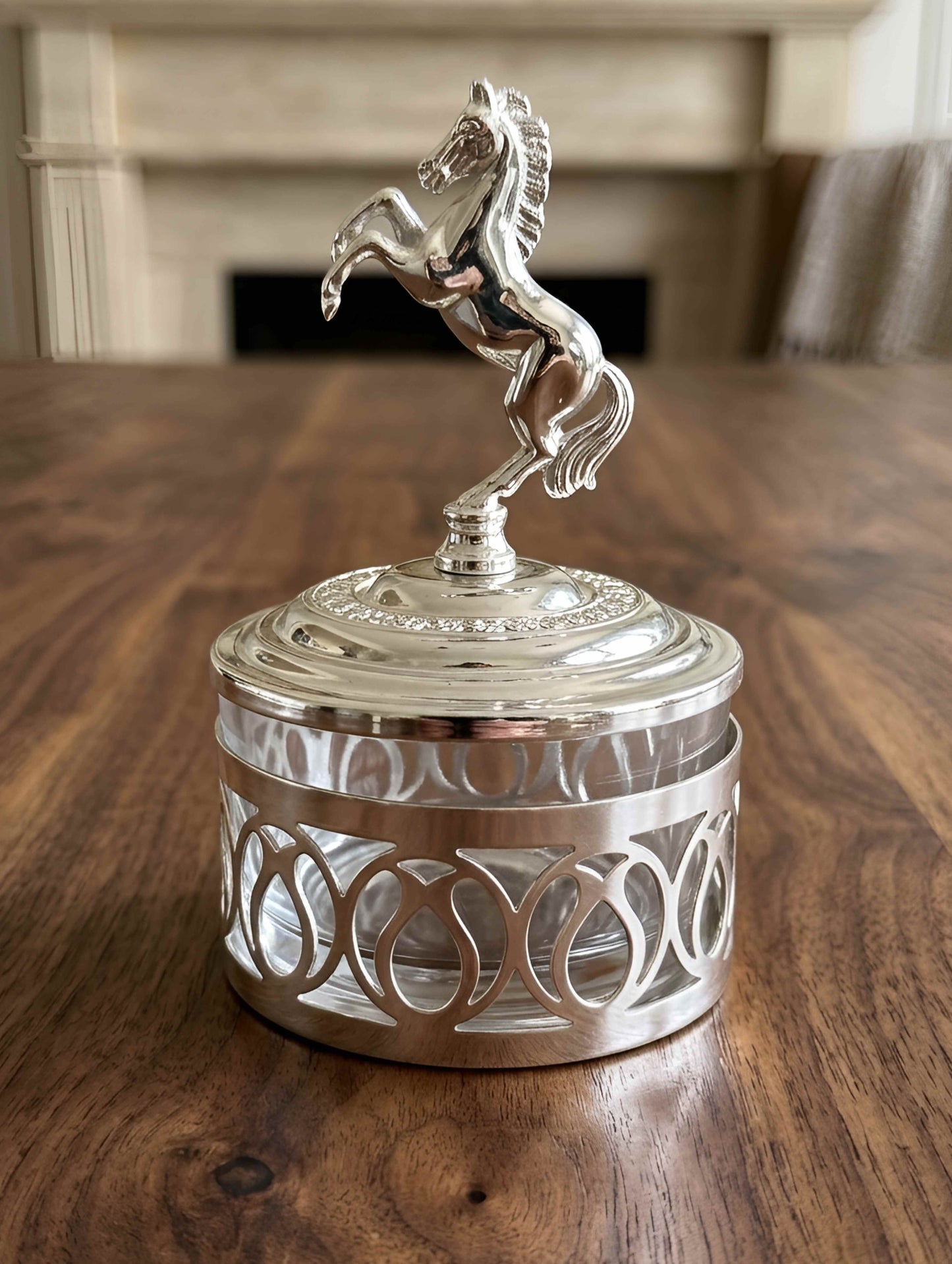 Silver Coated Royal Stallion Jar