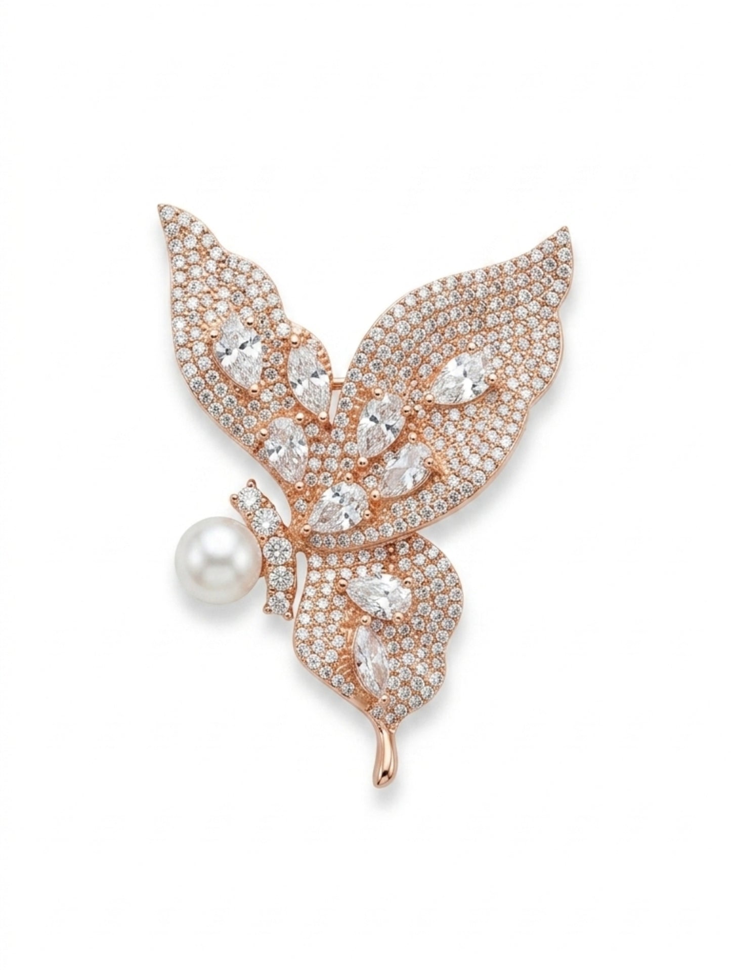 Celestial Pearl Butterfly Brooch