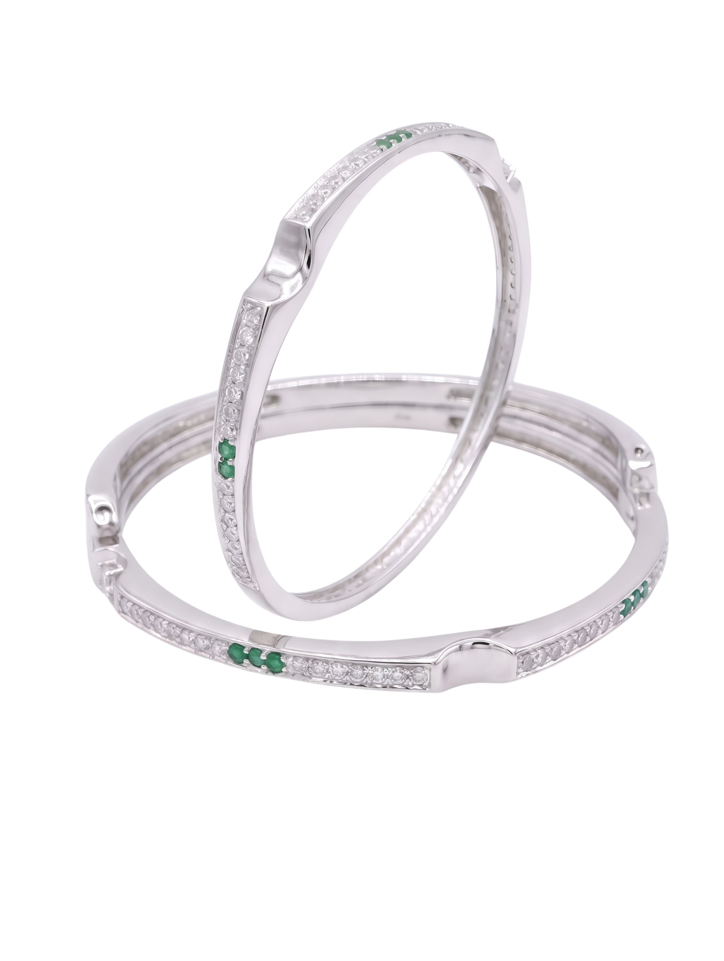 Emerald Whisper Elegance Bangles