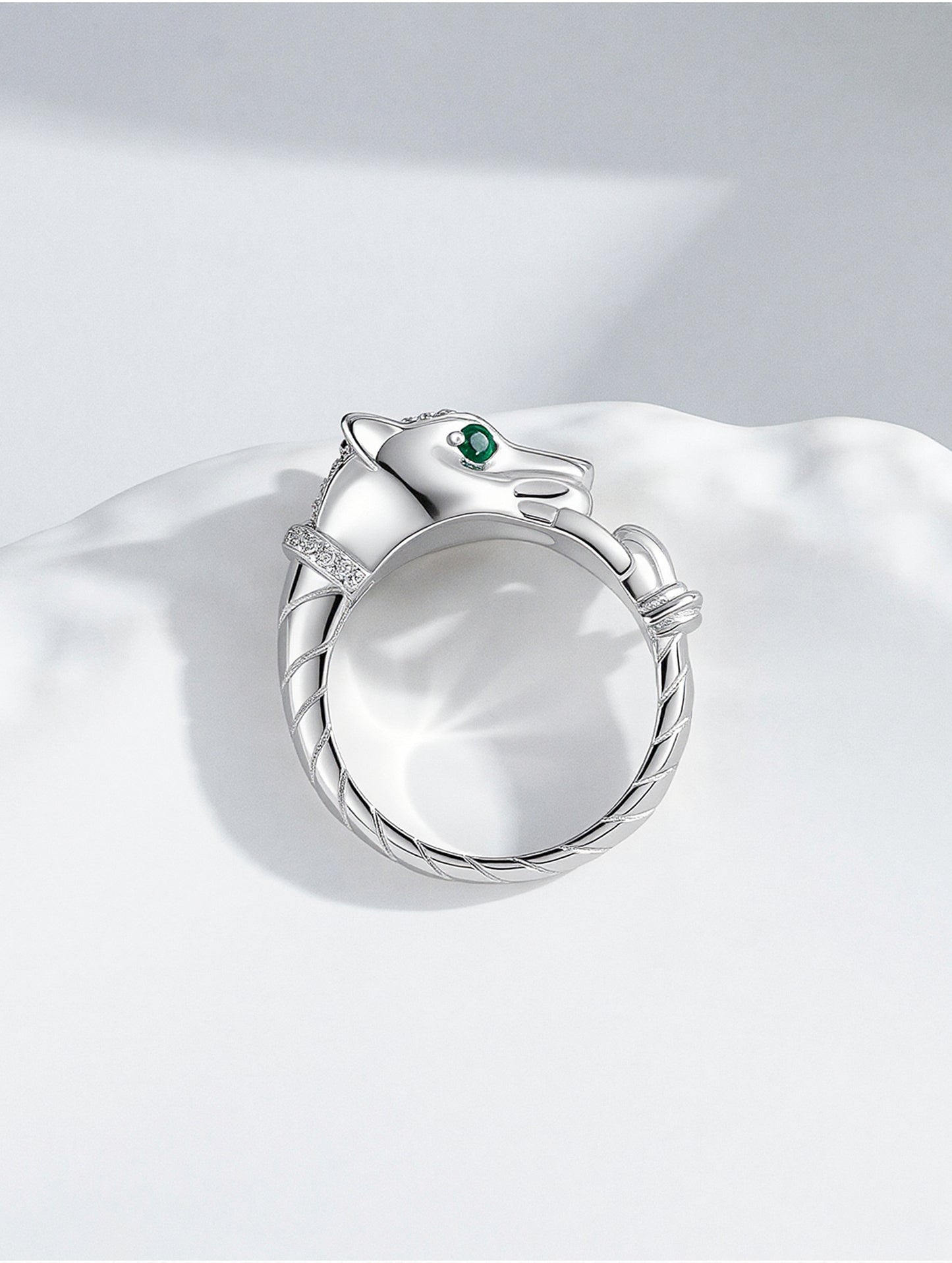 EMERALD EYE PANTHER RING