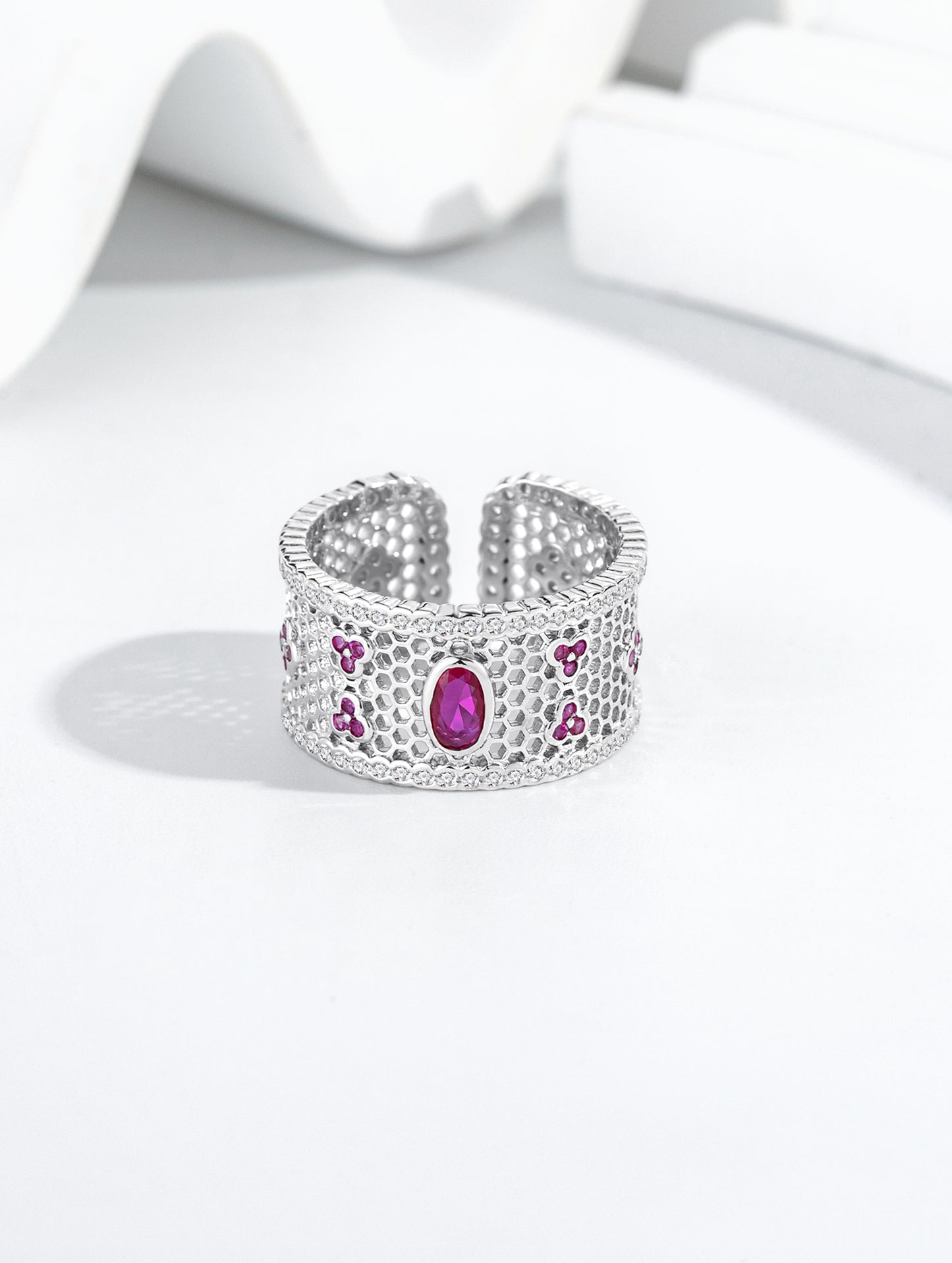 Ruby Royale Lattice Ring