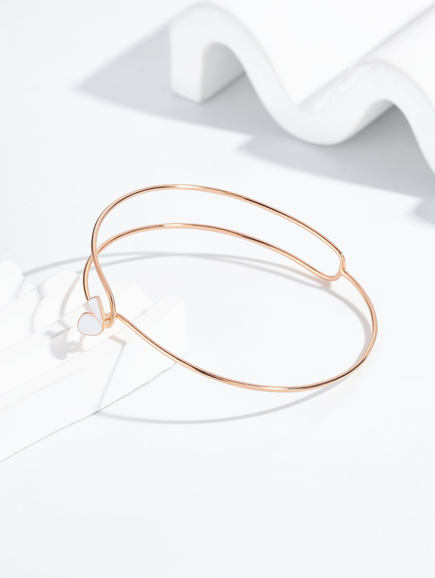 Rose Aura Open Bracelet