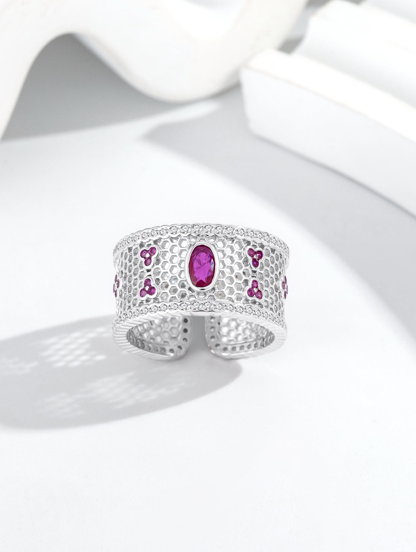 Ruby Royale Lattice Ring