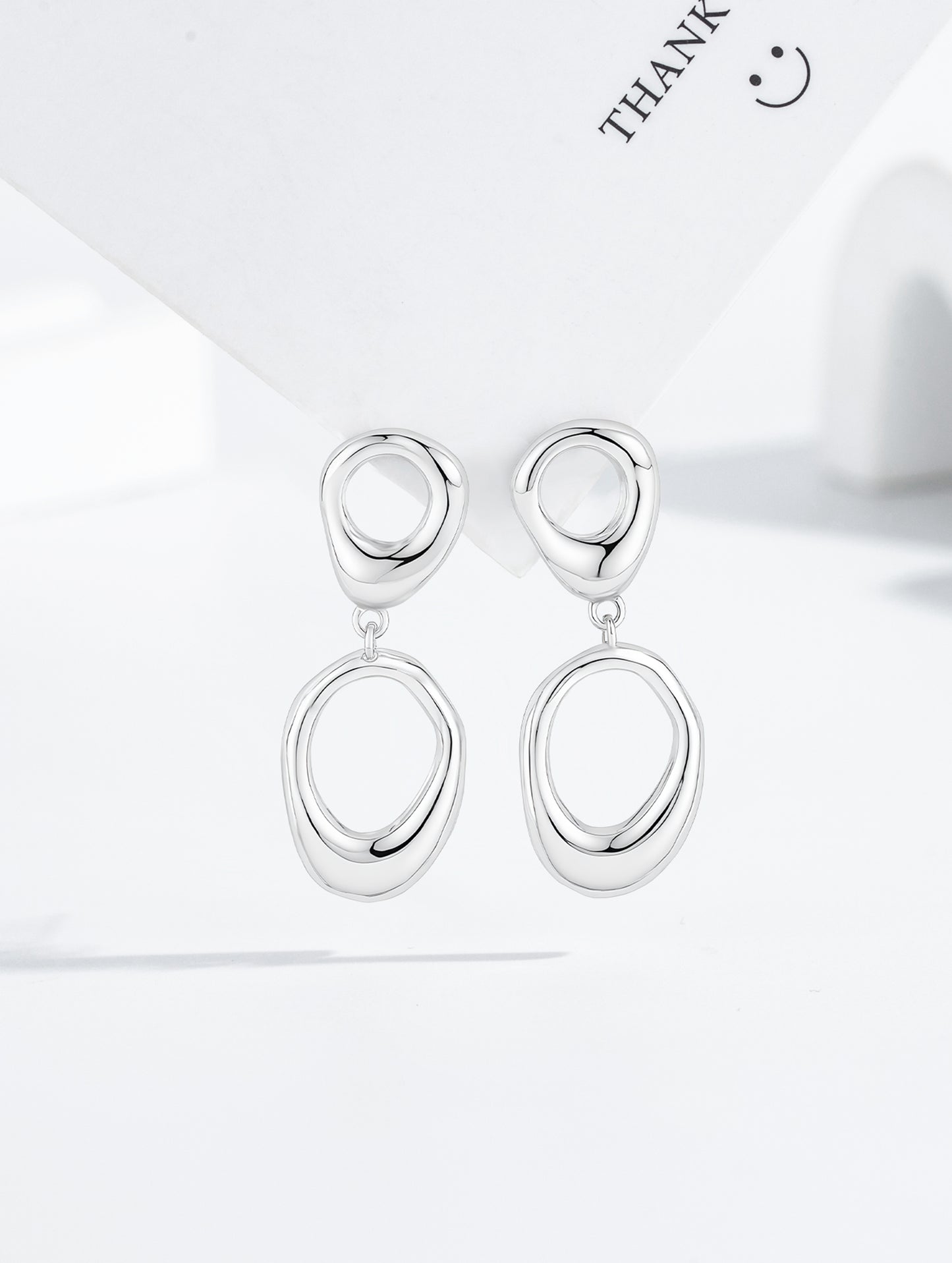 LIQUID SILVER DROP EARRINGS