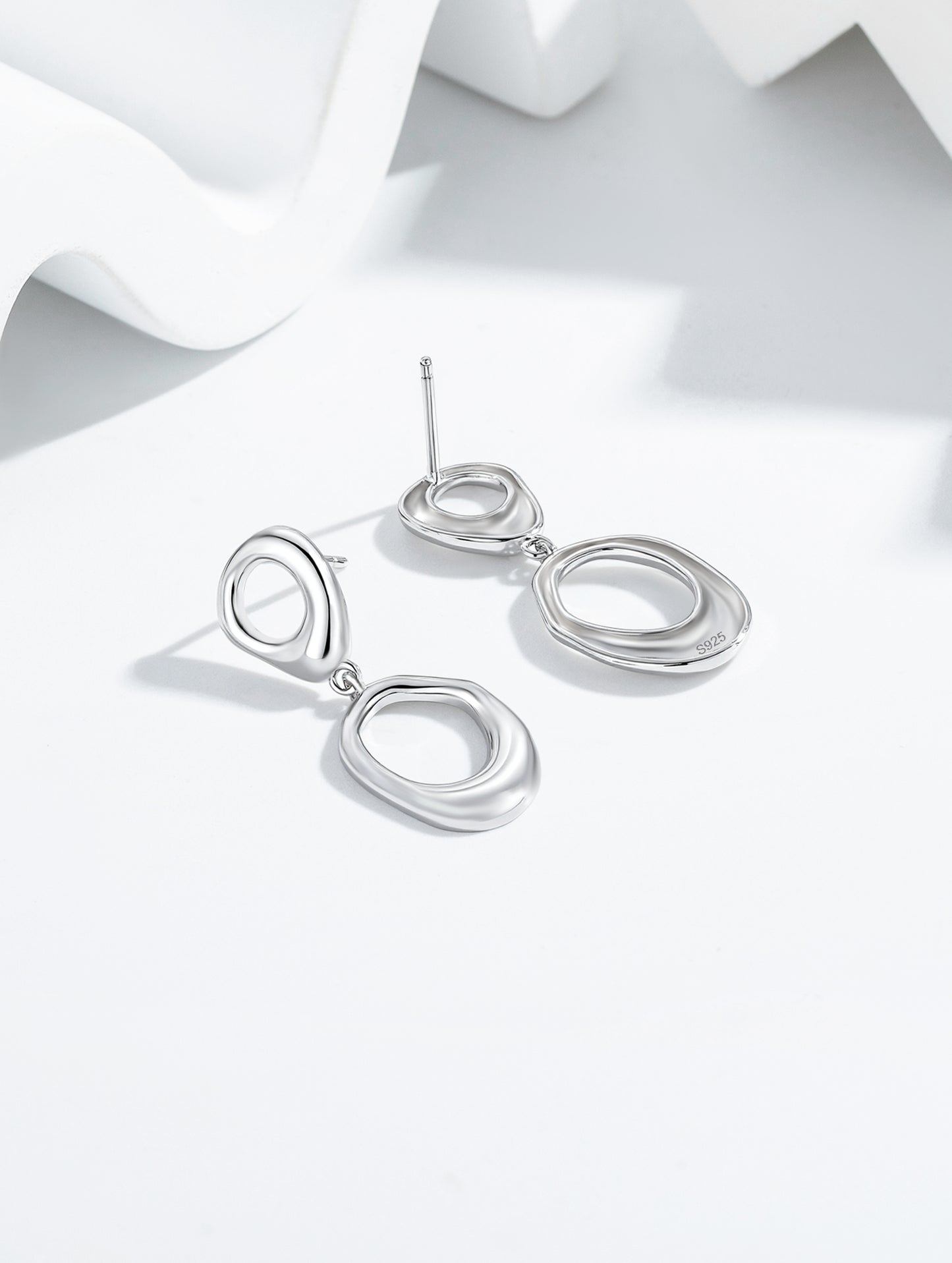 LIQUID SILVER DROP EARRINGS