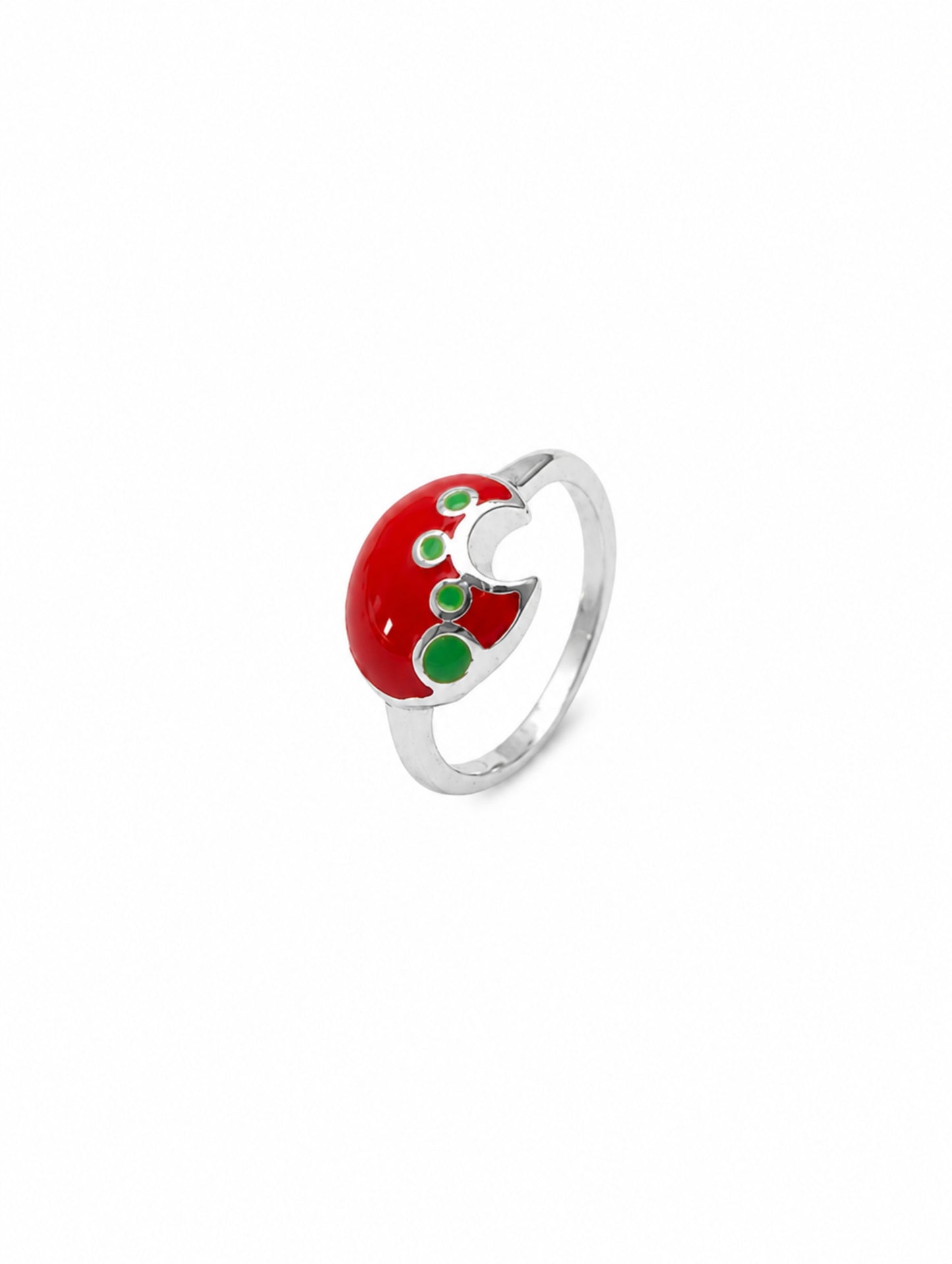 Crimson Ladybug Charm kids Ring