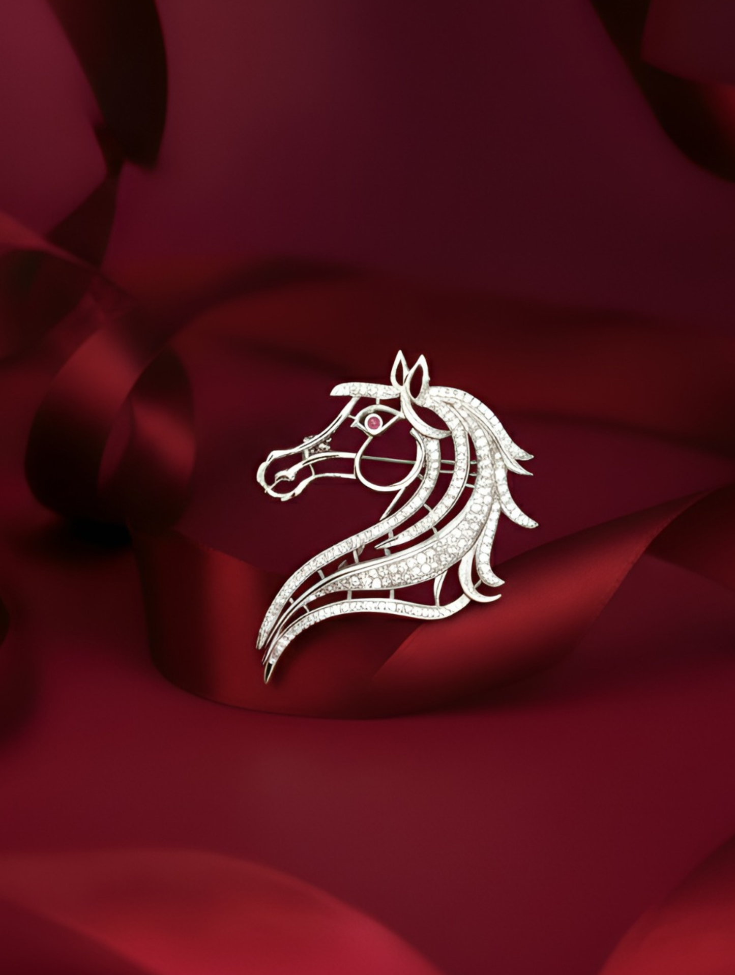 IMPERIAL HORSE CREST BROOCH