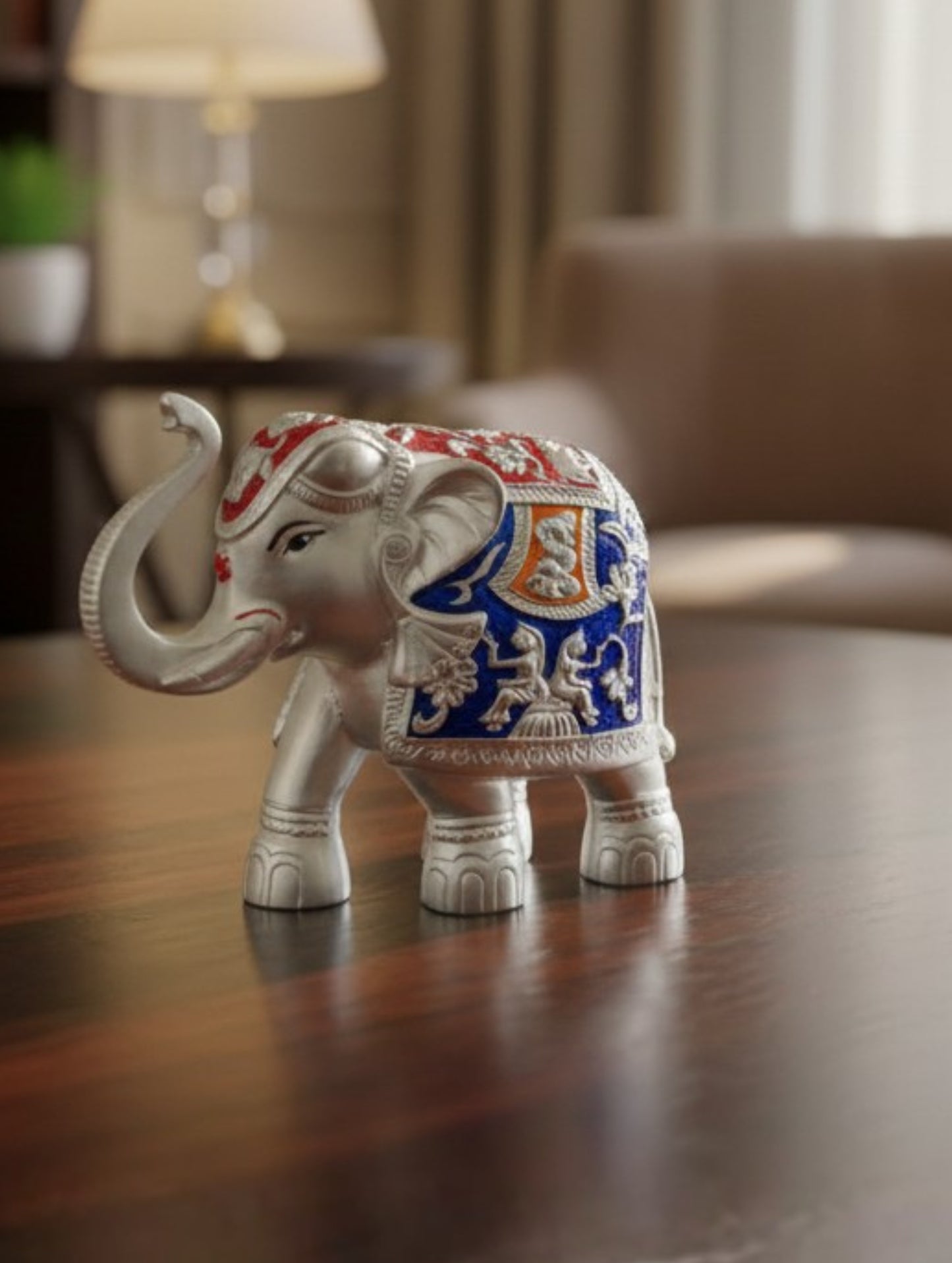 Silver Coated Serenity Elephant