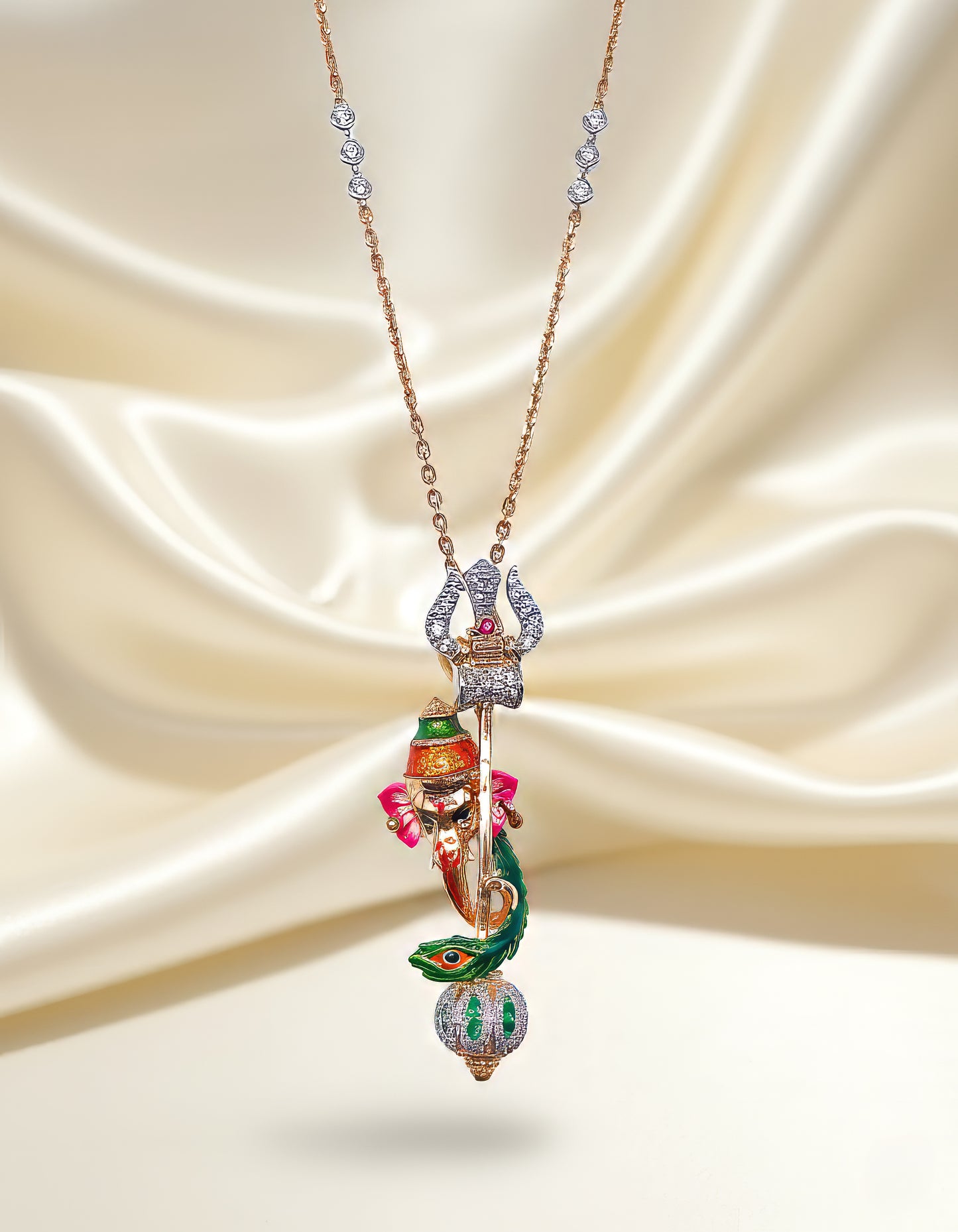 PREMIUM TRISHUL GANESHA DIVINE MAJESTY PENDANT