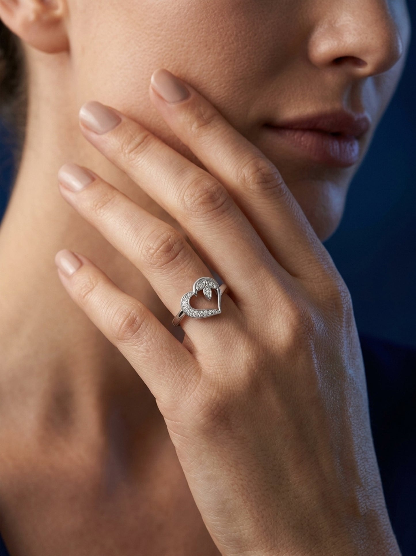 Floral Heart Spark Ring