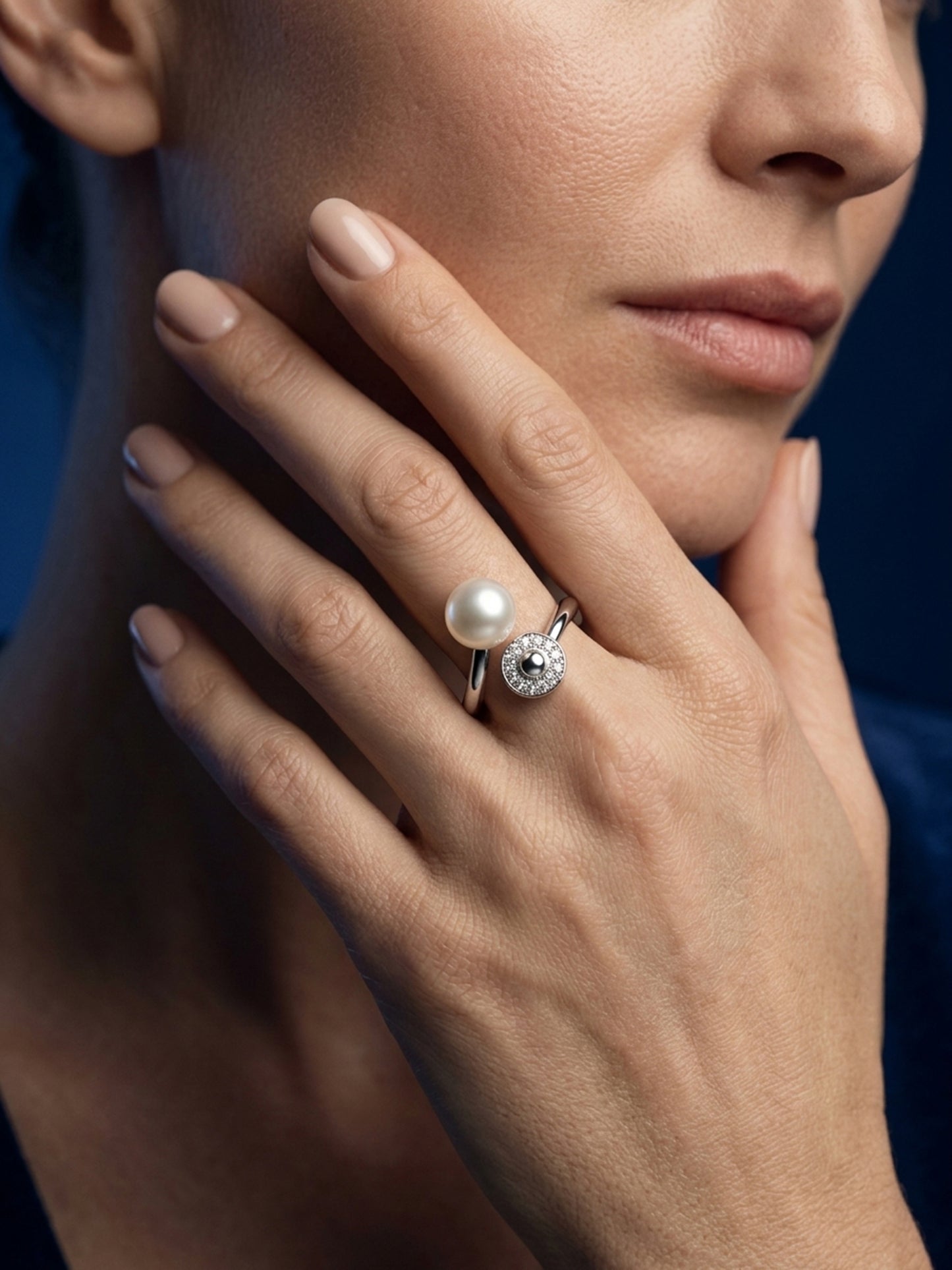 Pearl Orbit Ring