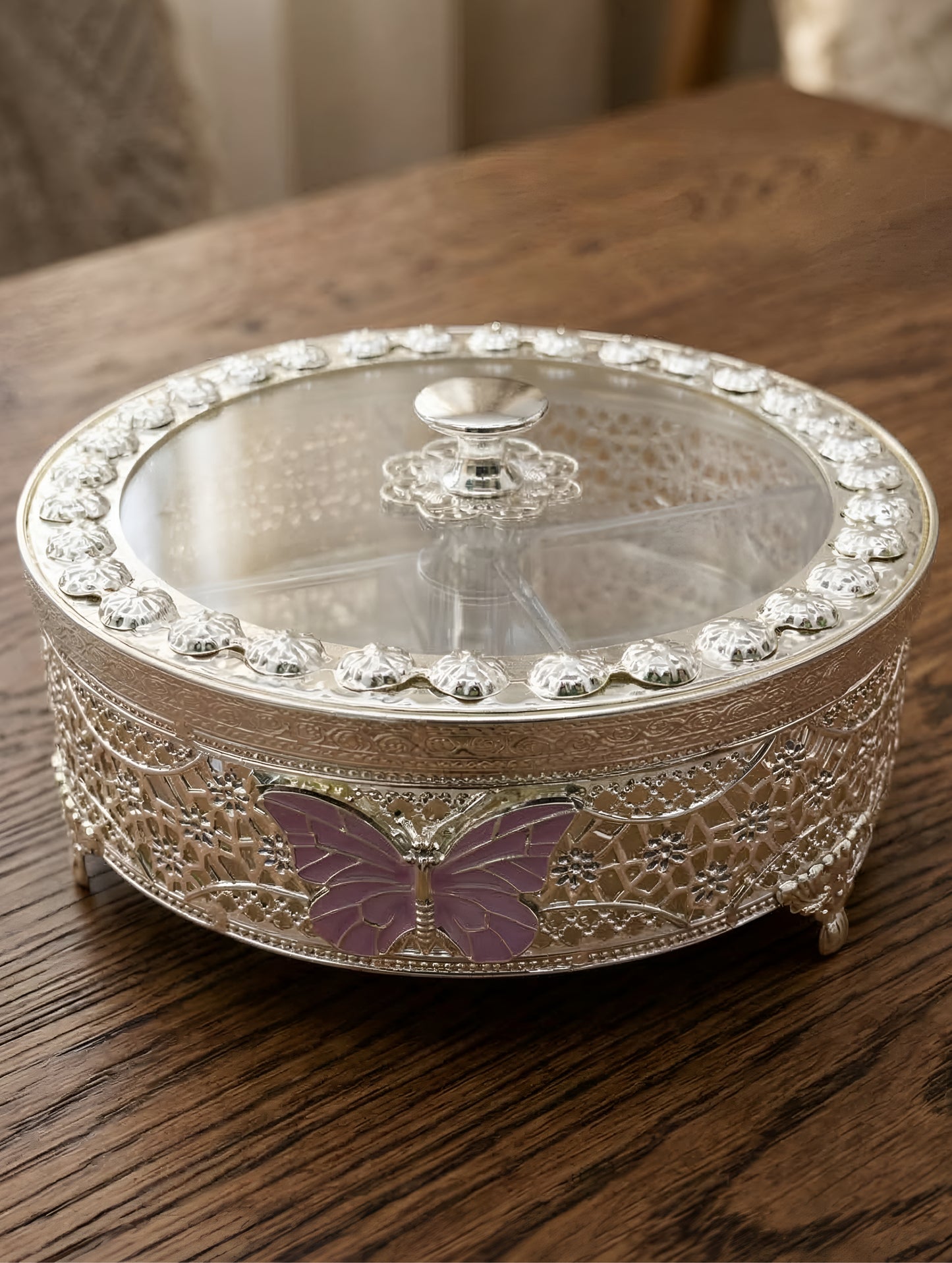 Lavender Butterfly Treasure Box