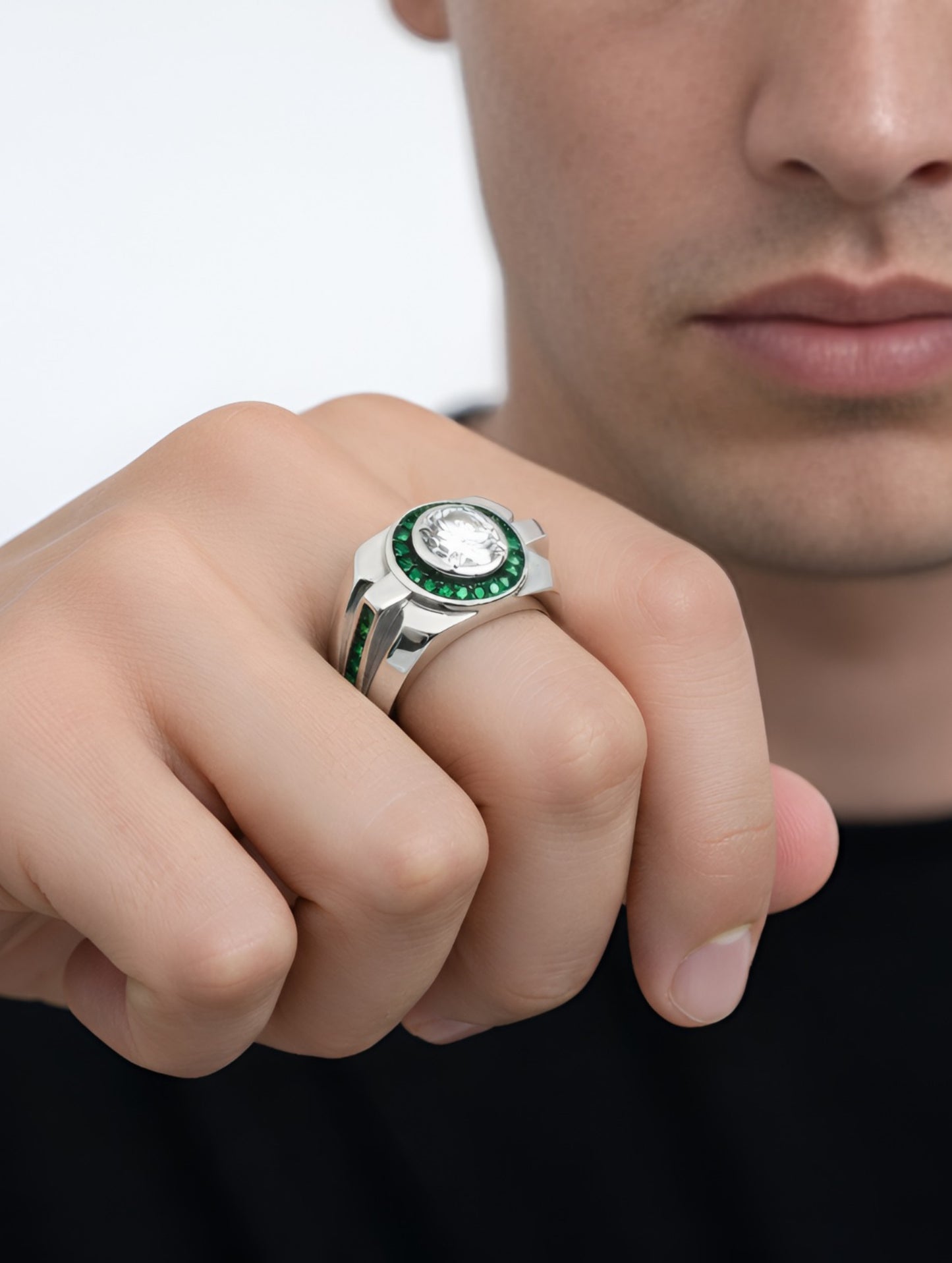 IMPERIAL HALO SIGNET GENTS RING