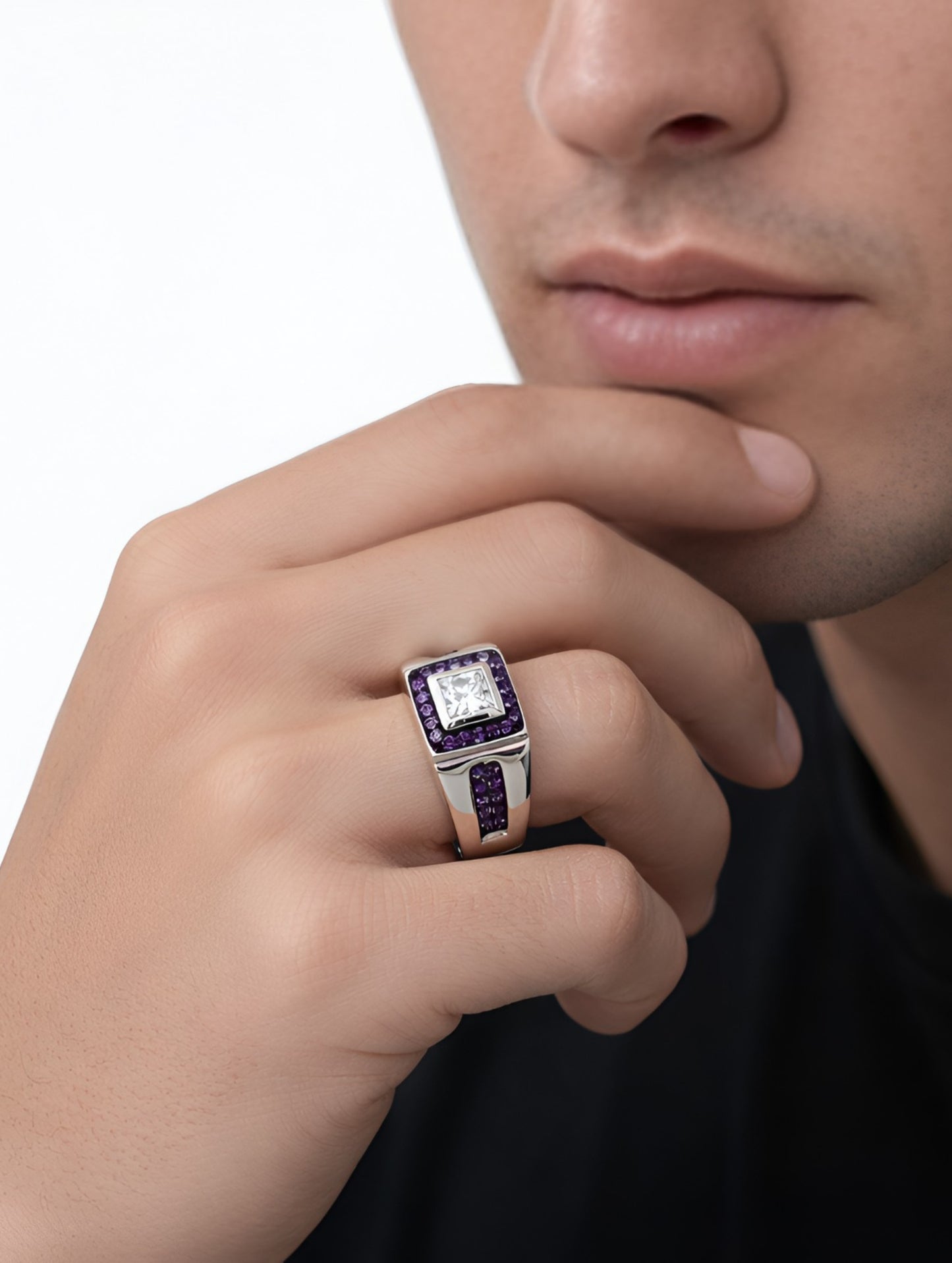 CRIMSON SOVEREIGN GENTS RING