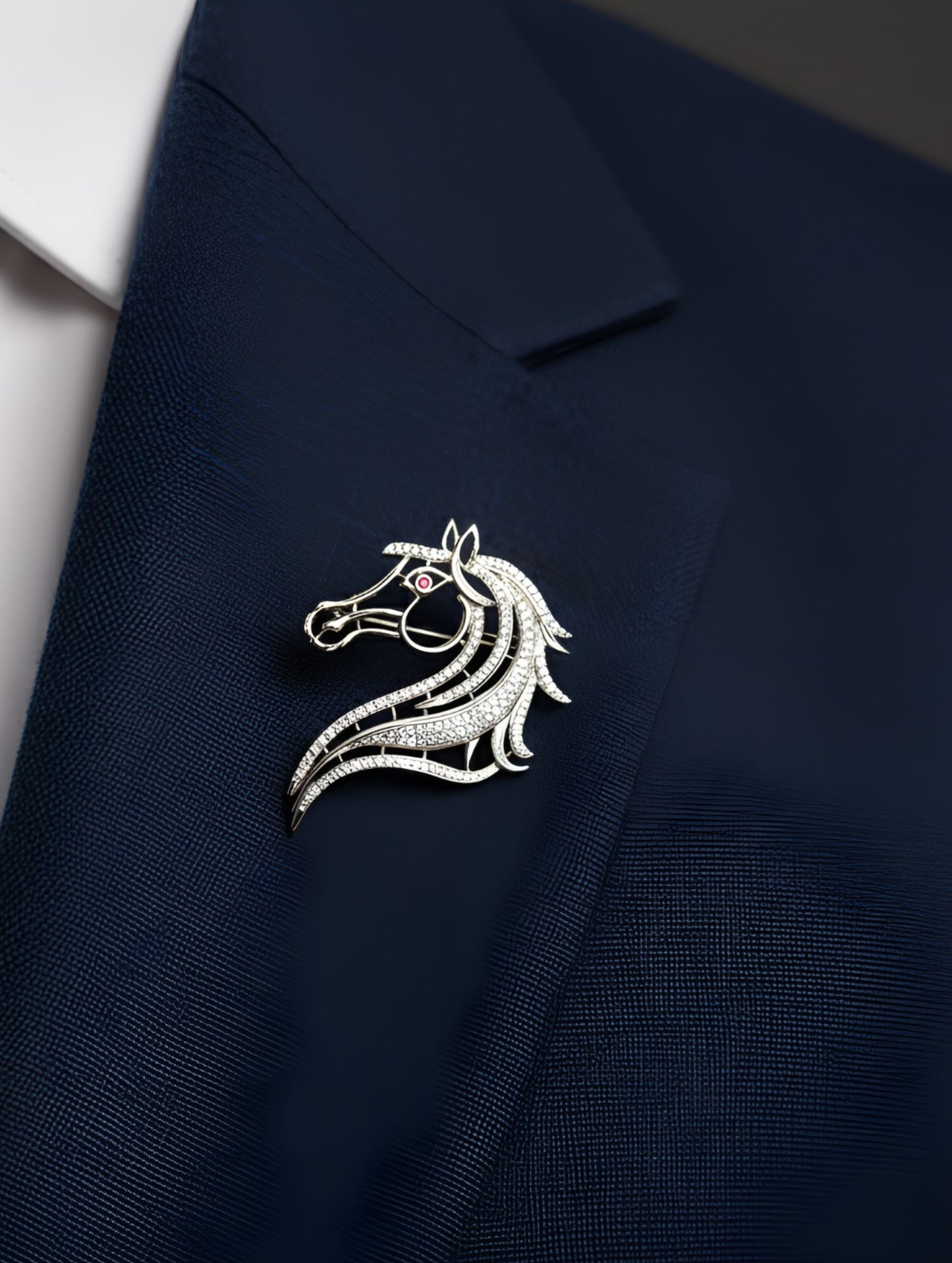 IMPERIAL HORSE CREST BROOCH