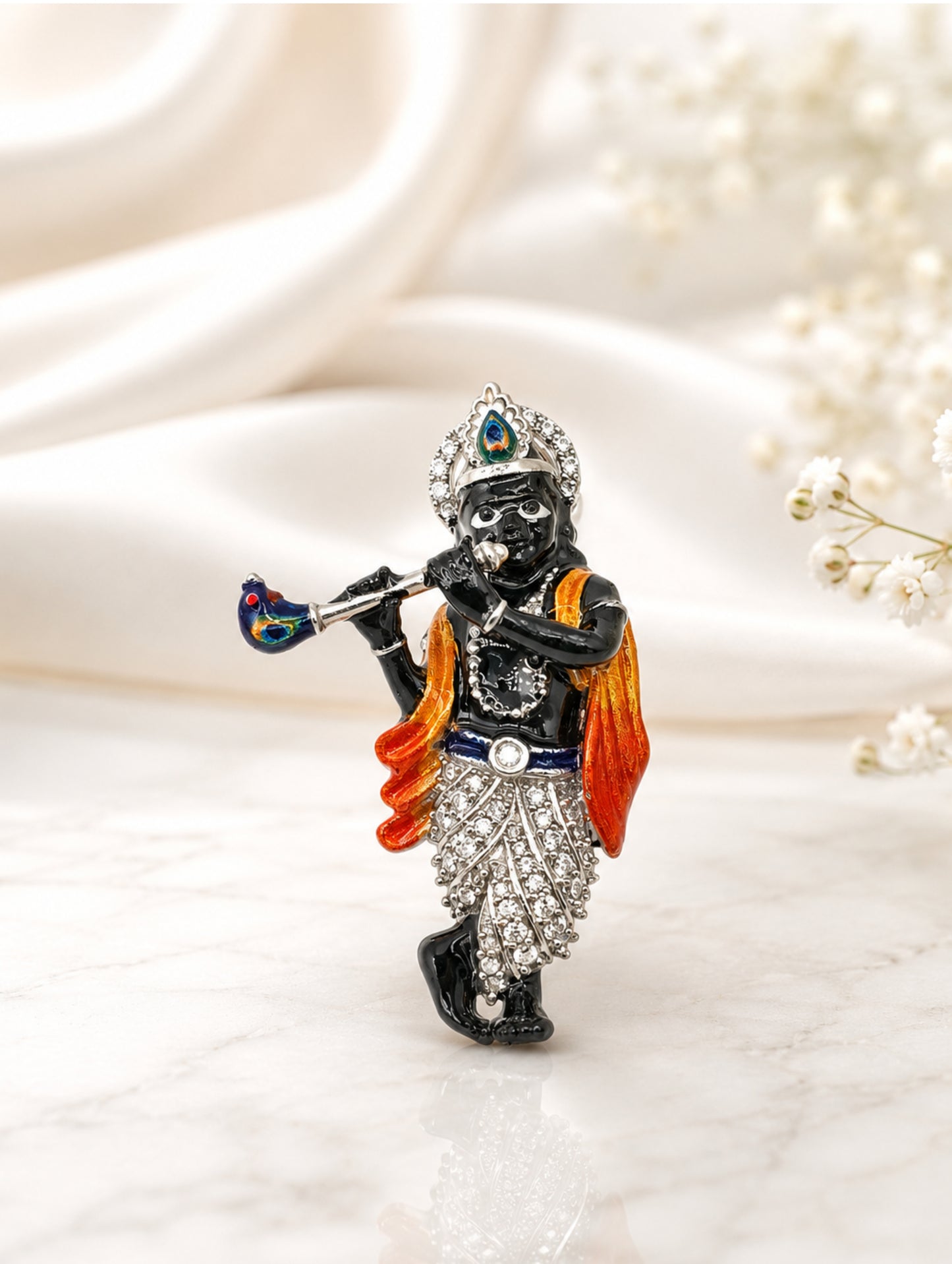 Premium Shyam Murli Krishna Pendant Cum Brooch