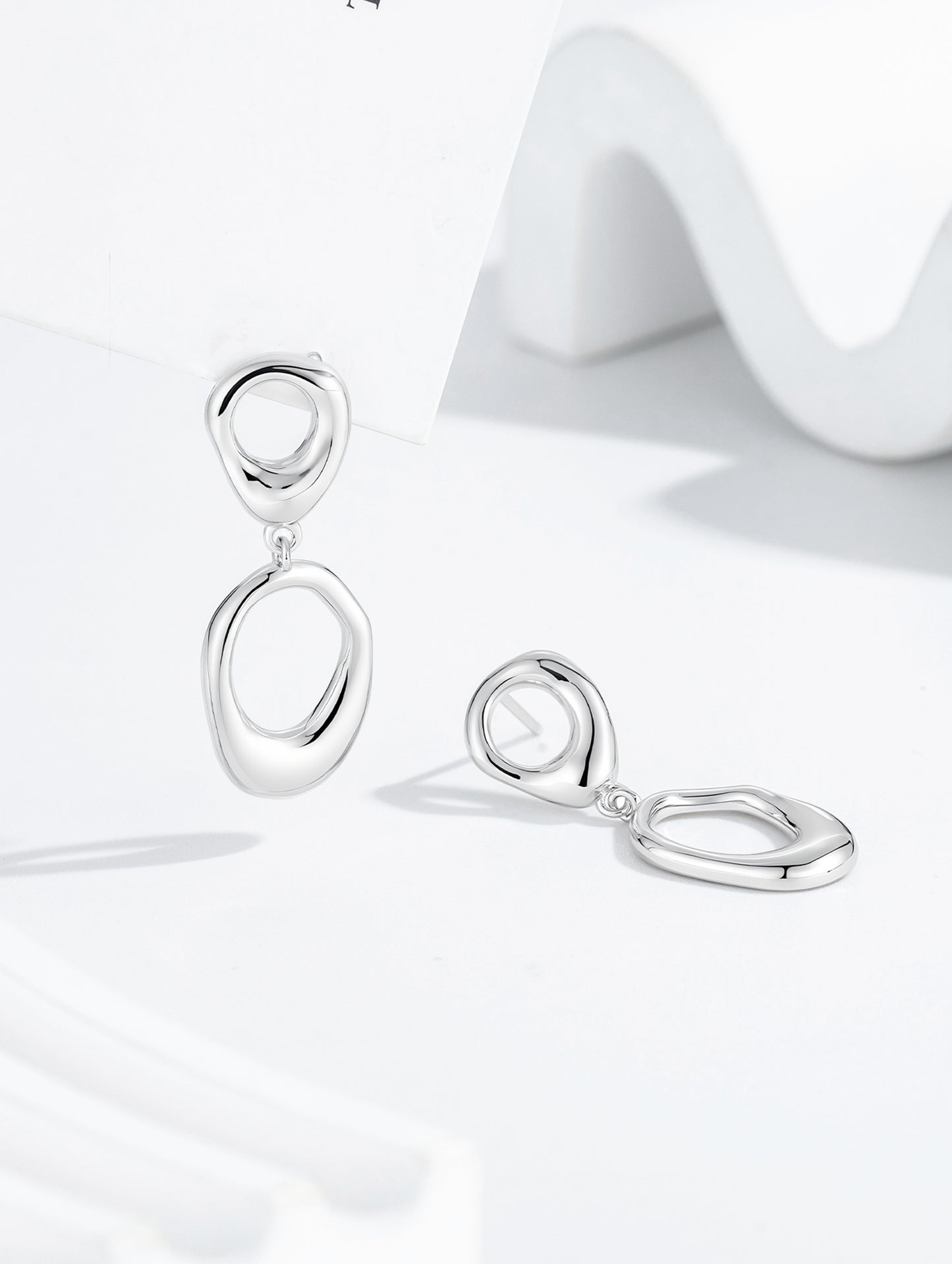 LIQUID SILVER DROP EARRINGS