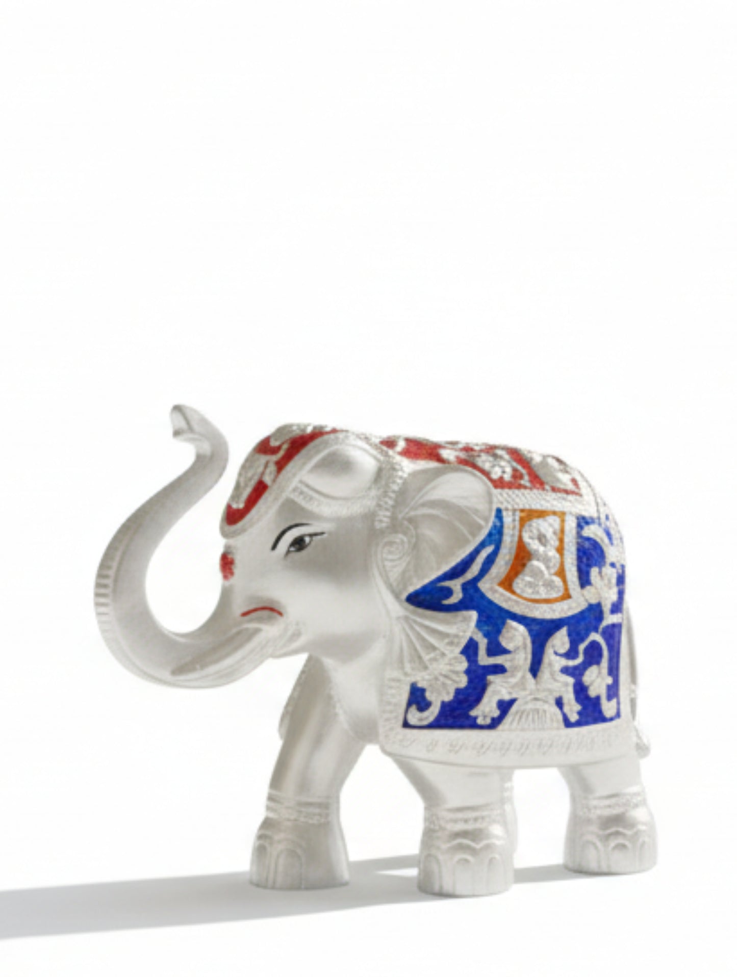 Silver Coated Serenity Elephant
